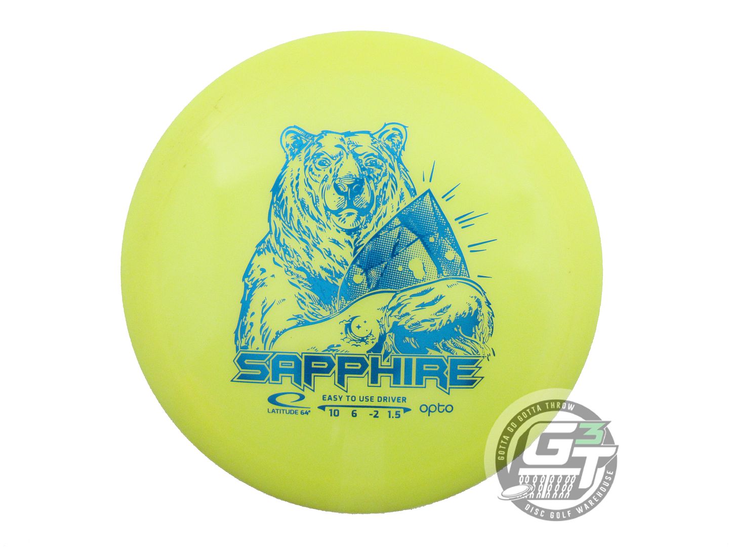 USED Latitude 64 Opto Sapphire 163g Yellow Blue Foil Distance Driver Golf Disc