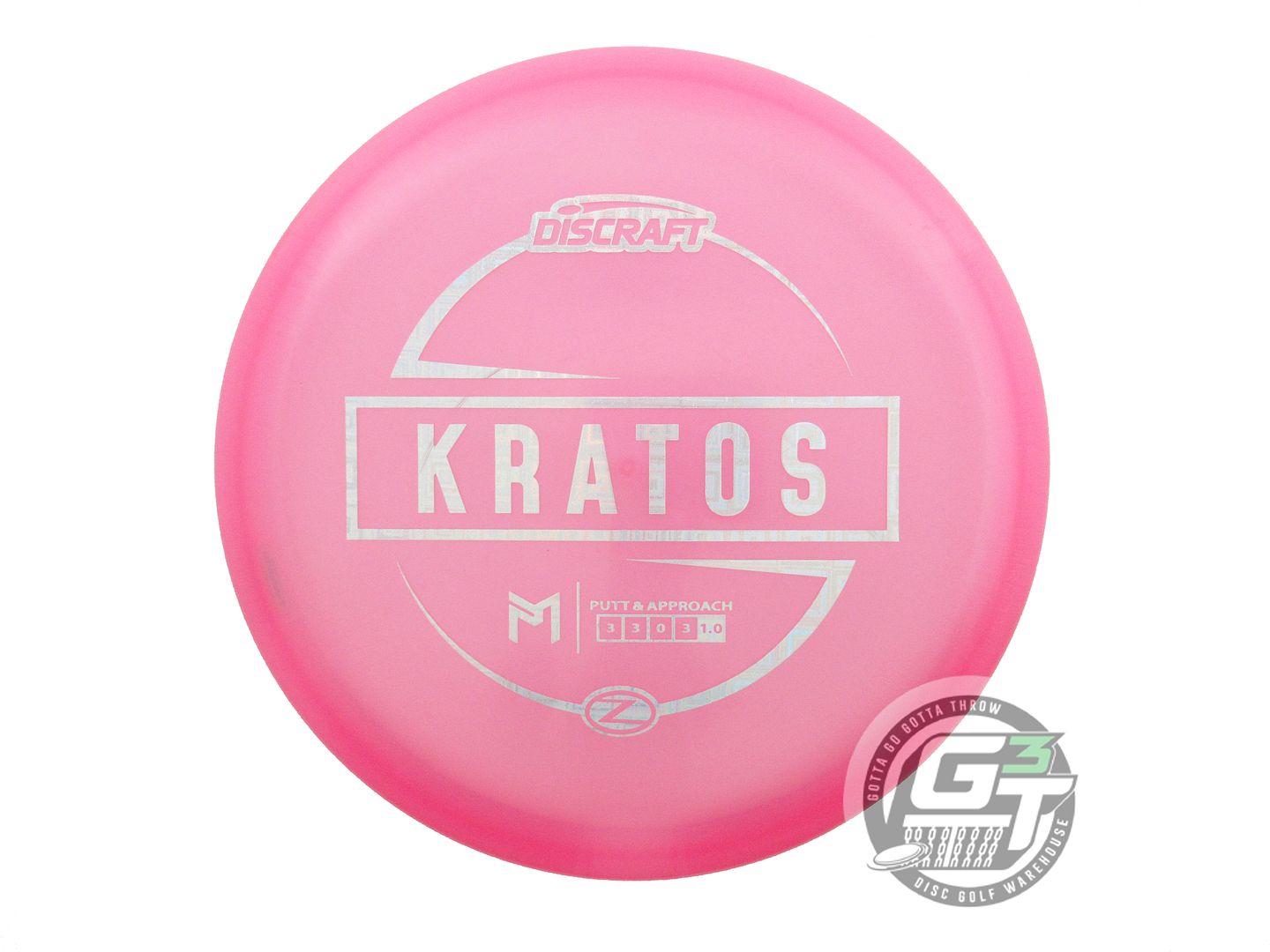 USED Discraft [McBETH] Z Kratos 176g Pink Square Holo Foil Putter Golf Disc