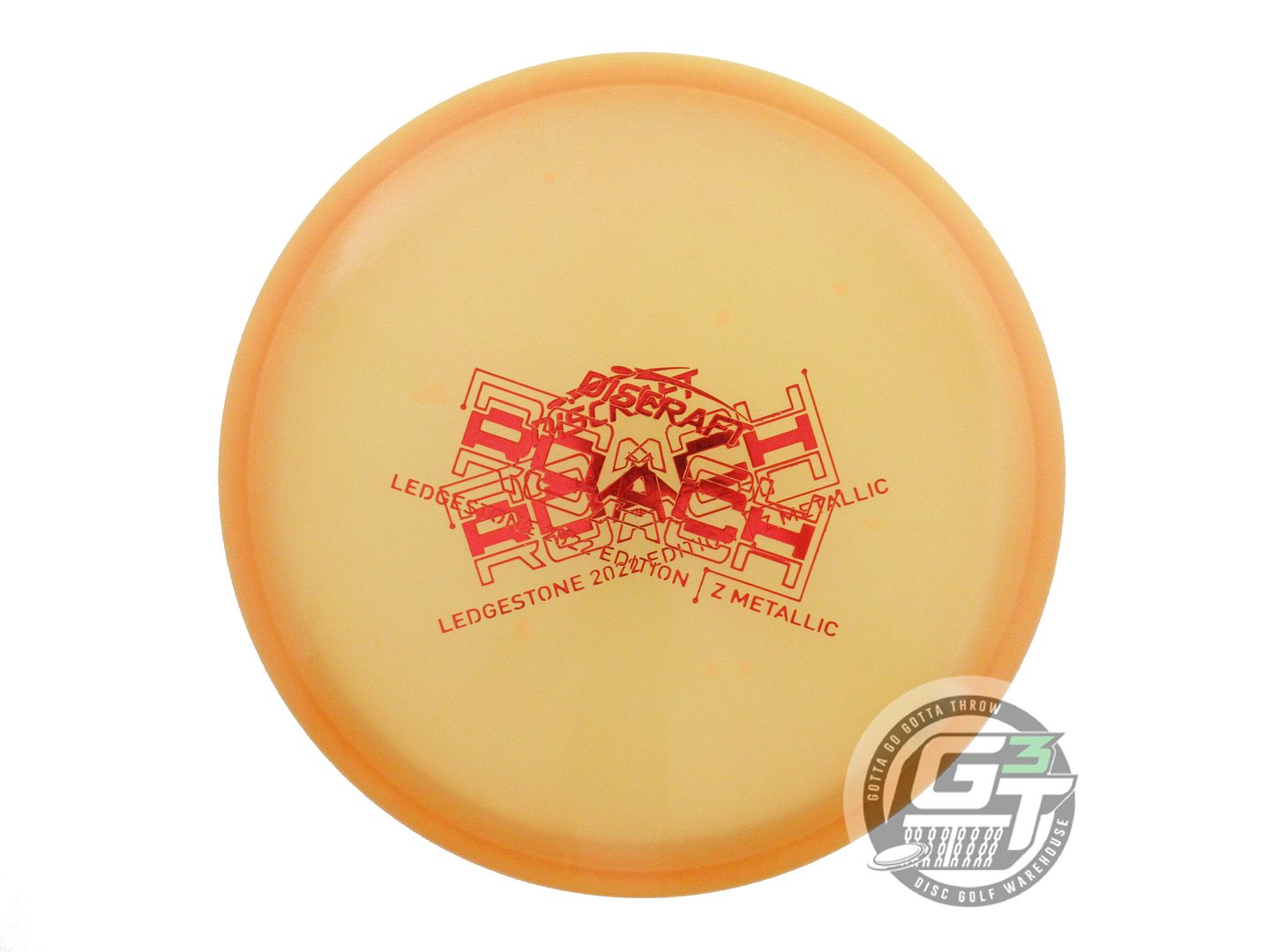 USED Discraft X-OUT [LEDGESTONE] Metallic Z Roach 175g Orange Putter Golf Disc