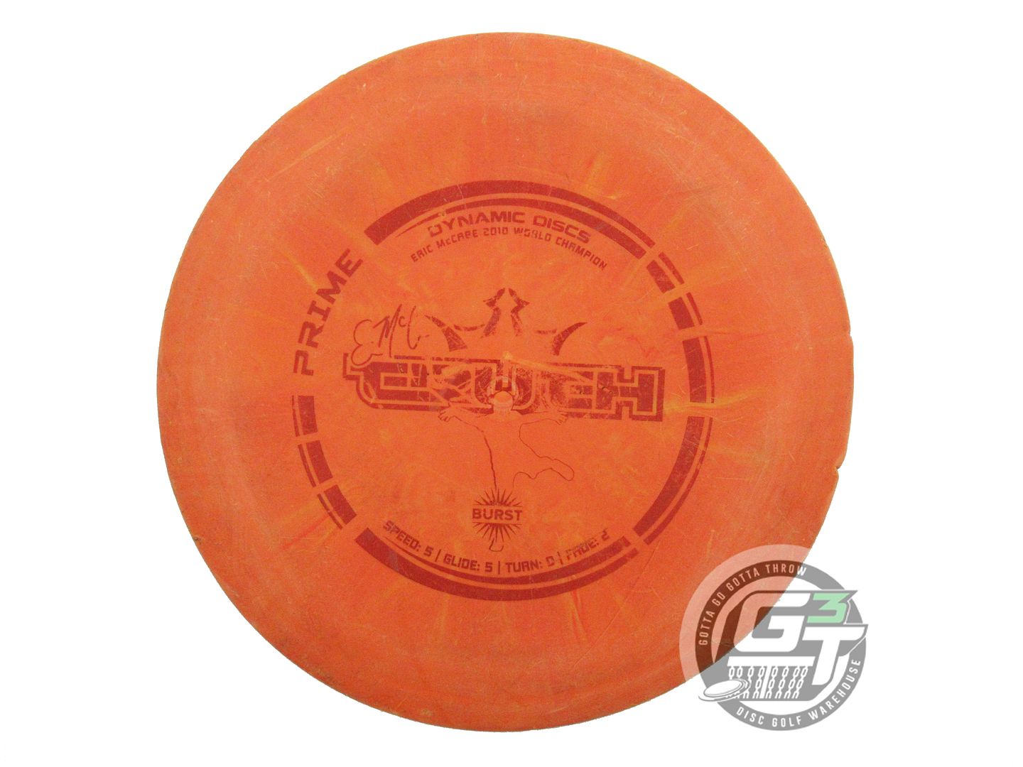 USED Dynamic Discs Prime Burst EMAC Truth 177g Orange Red Foil Midrange Disc