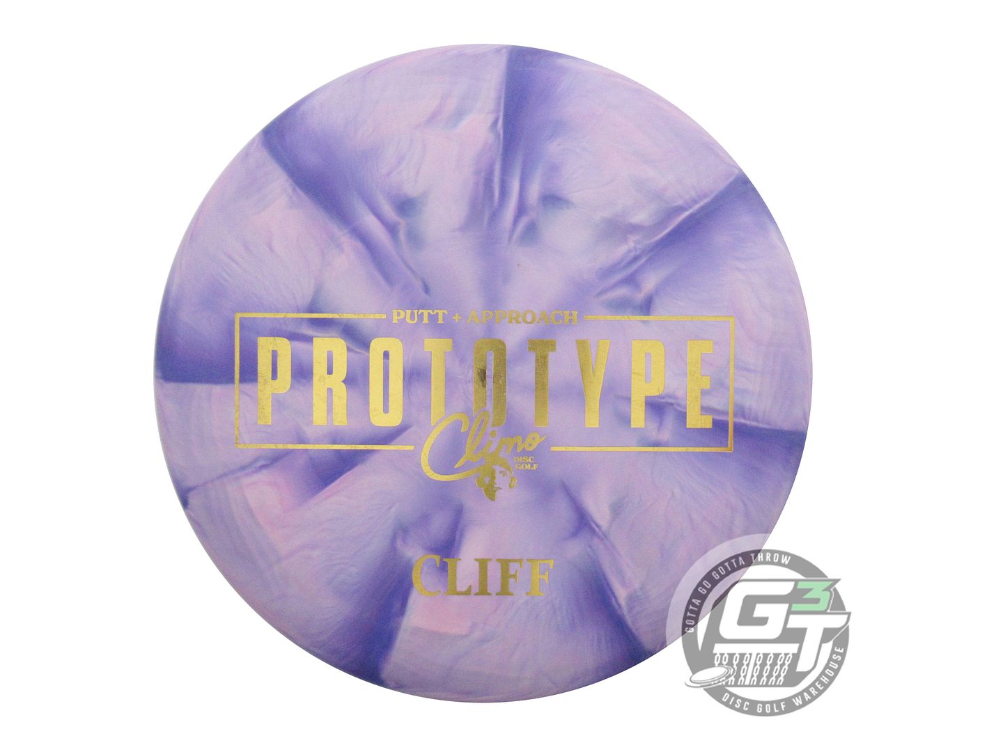 USED Climo PROTOTYPE Trophy Line Cliff 174g Purple Gold Foil Putter Golf Disc