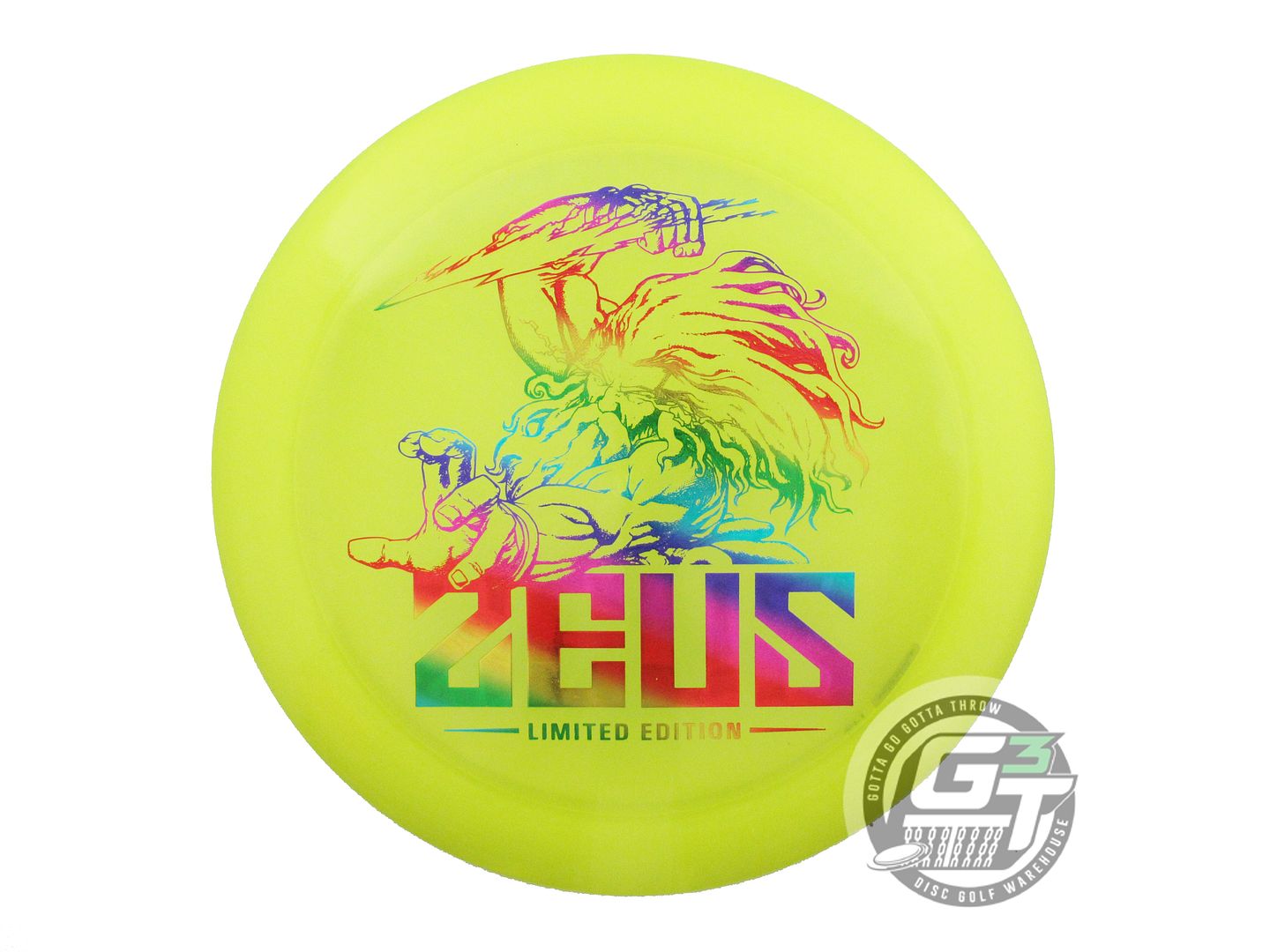 USED Discraft [McBETH] Z Zeus 175g Yellow Rainbow Foil Driver Golf Disc