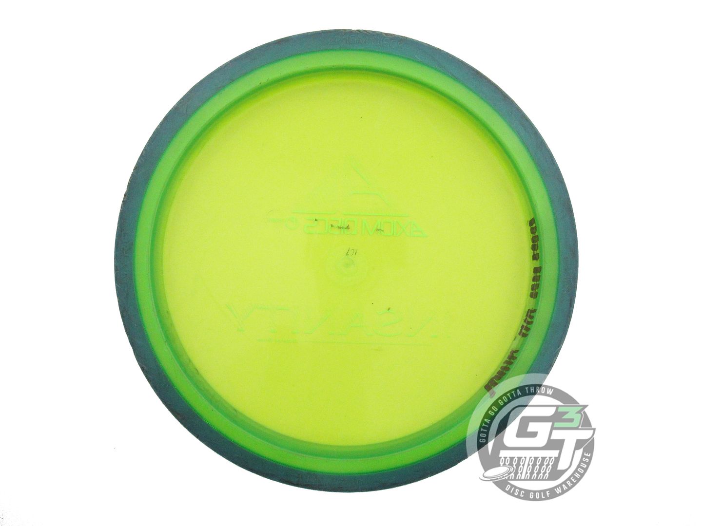 USED Axiom Discs Proton Insanity 167g Lime Blue Rim Distance Driver Golf Disc