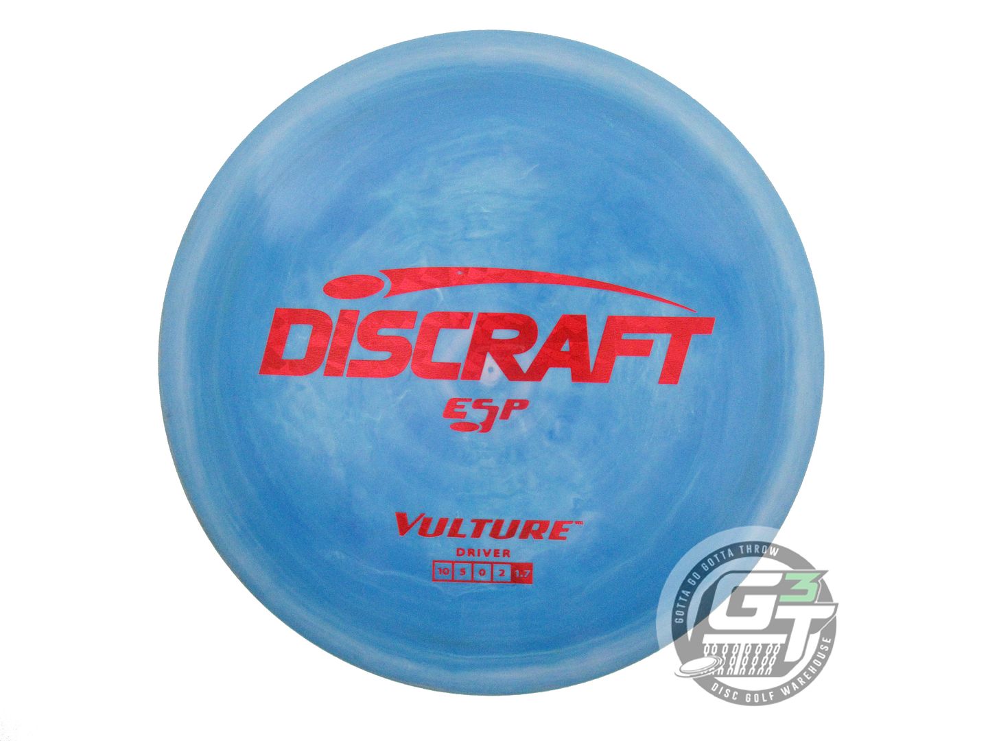 USED Discraft ESP Vulture 173g Blue Red Shatter Foil Distance Driver Golf Disc