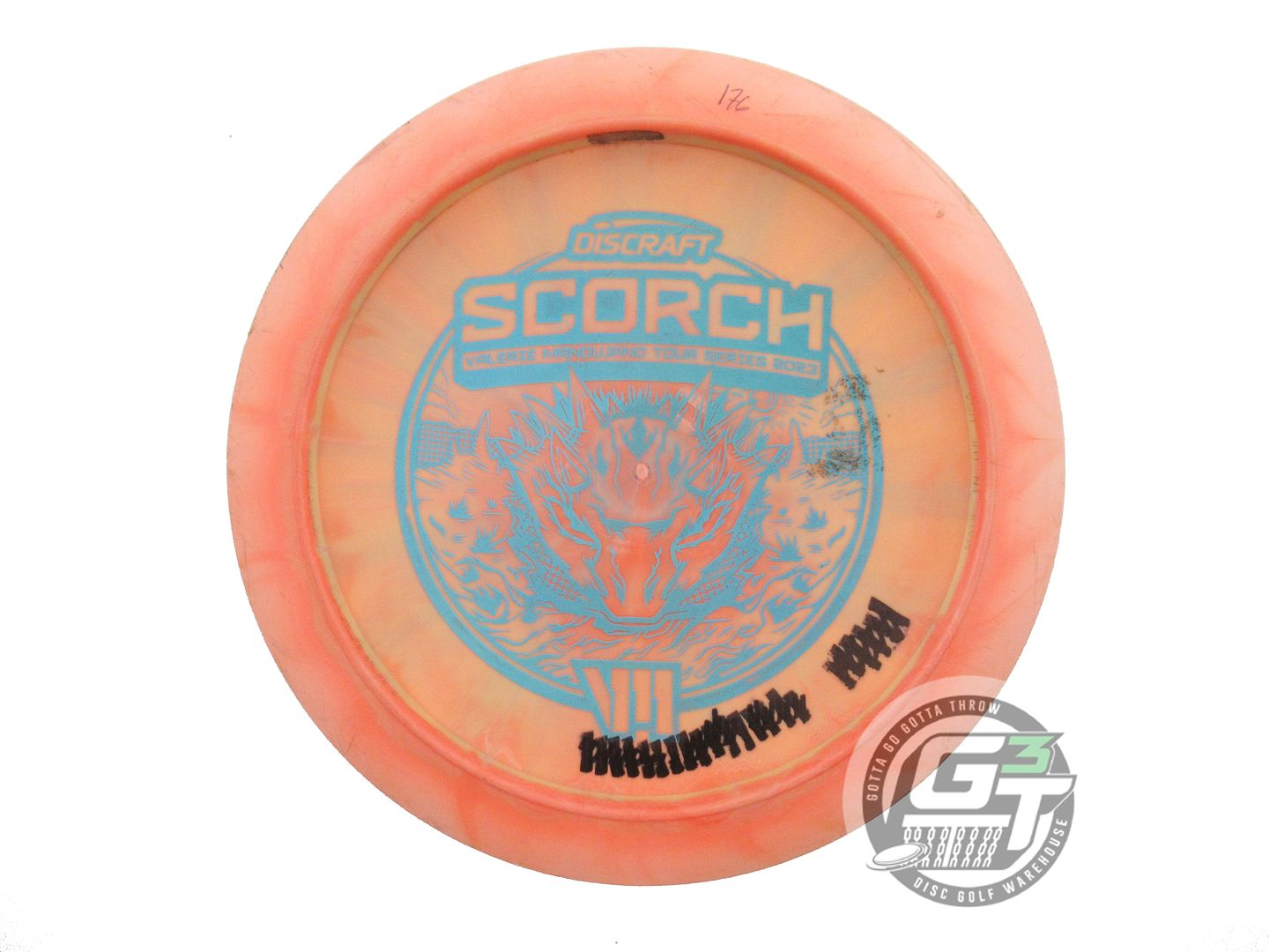 USED Discraft [MANDUJANO] ESP Swirl Scorch 175g Orange Distance Driver Golf Disc