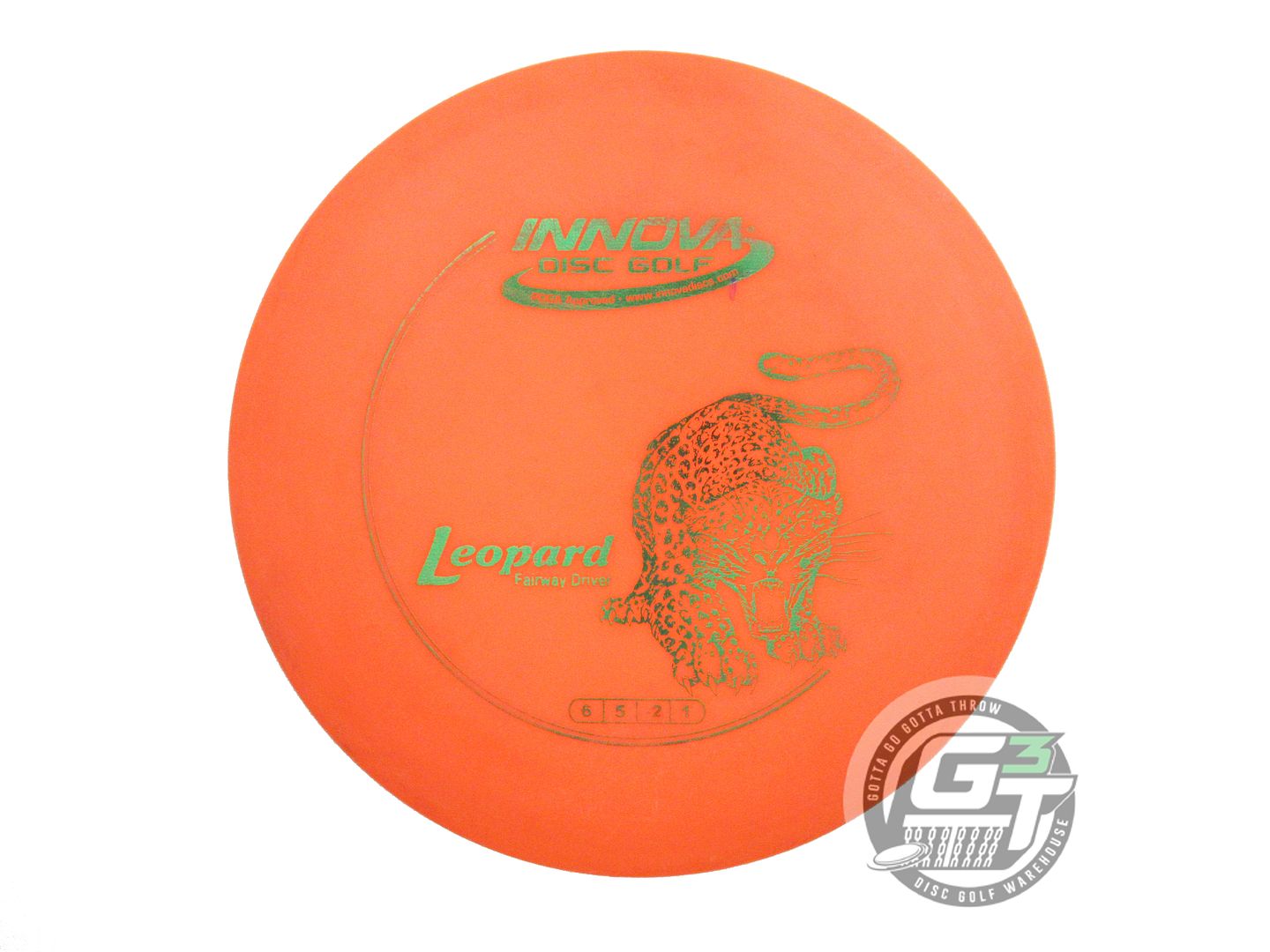 USED Innova DX Leopard 144g Orange Green Foil Fairway Driver Golf Disc
