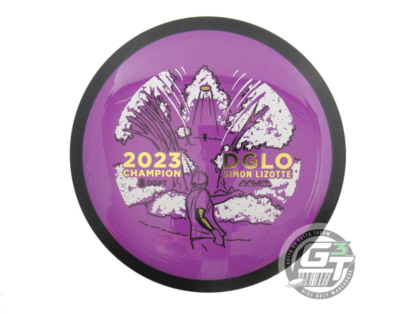 NOS MVP Disc Sports [LIZOTTE] DGLO Neutron Wave 171g Purple Driver Golf Disc
