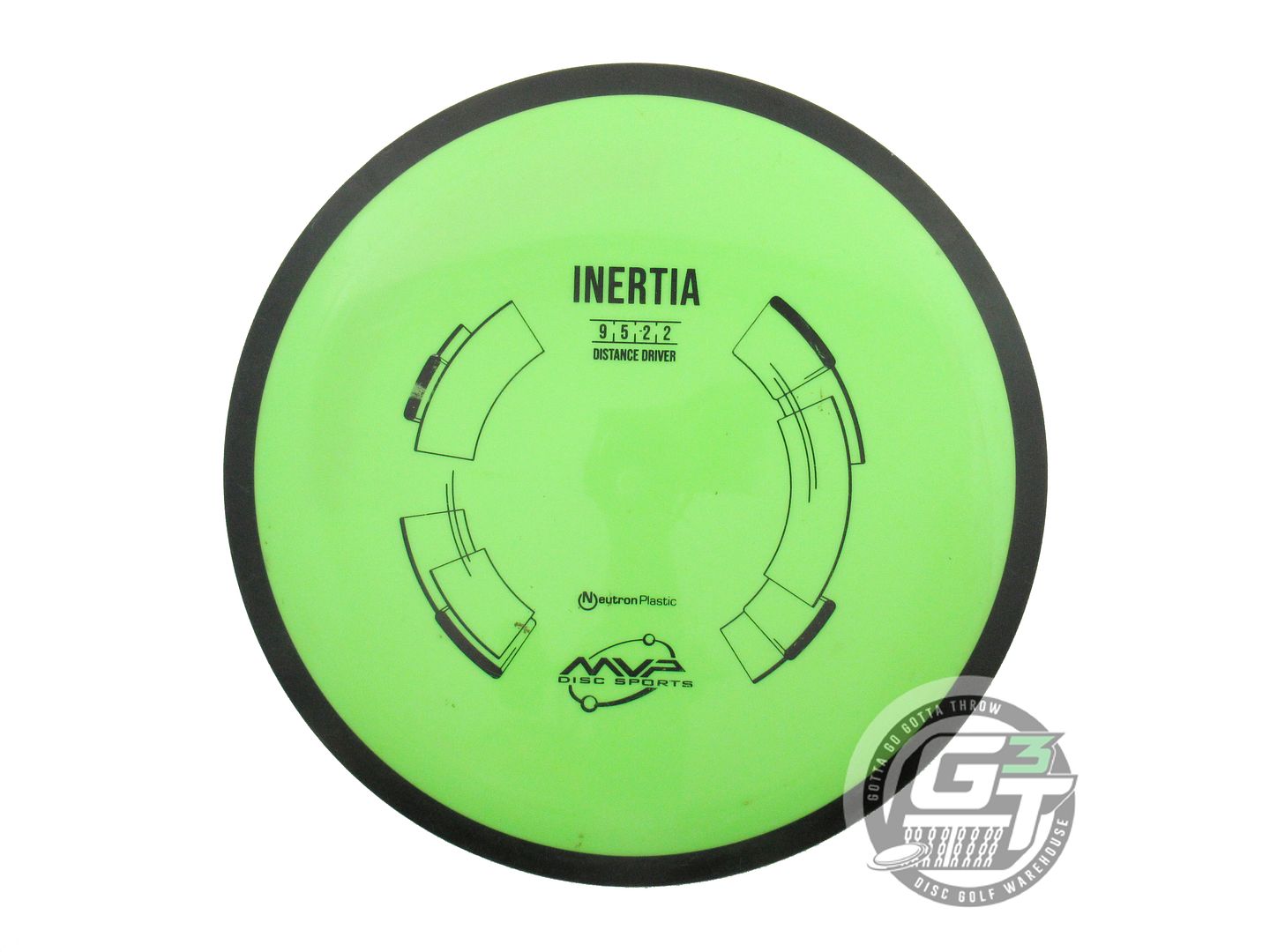 USED MVP Disc Sports Neutron Inertia 175g Lime Distance Driver Golf Disc