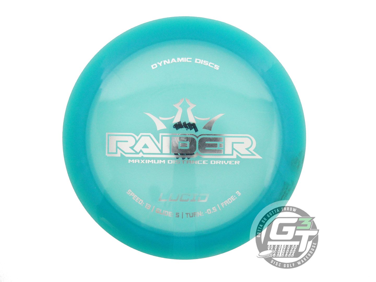 USED Dynamic Discs Lucid Raider 176g Teal Silver Foil Distance Driver Golf Disc