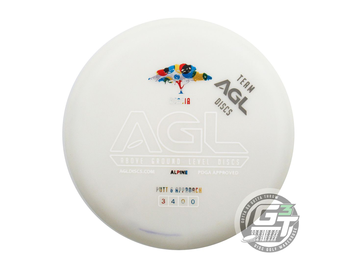 NOS TEAM Above Ground Level Alpine Acacia 174g White A Putter Golf Disc