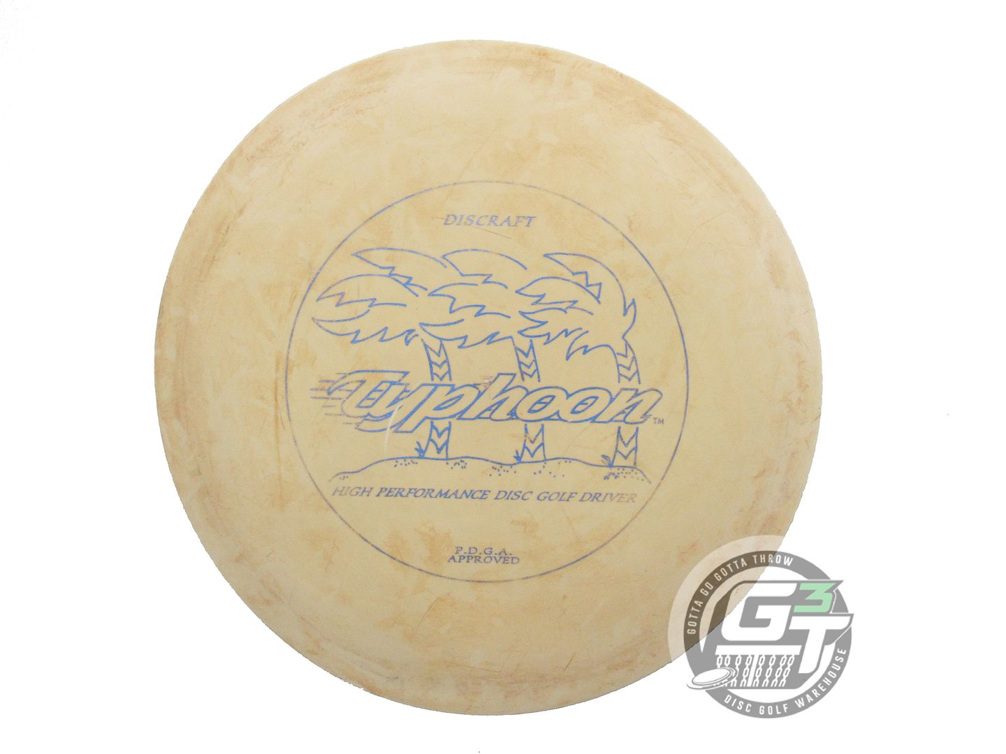 USED Discraft Elite X Typhoon 161g Cream Blue Foil OOP Fairway Driver Golf Disc
