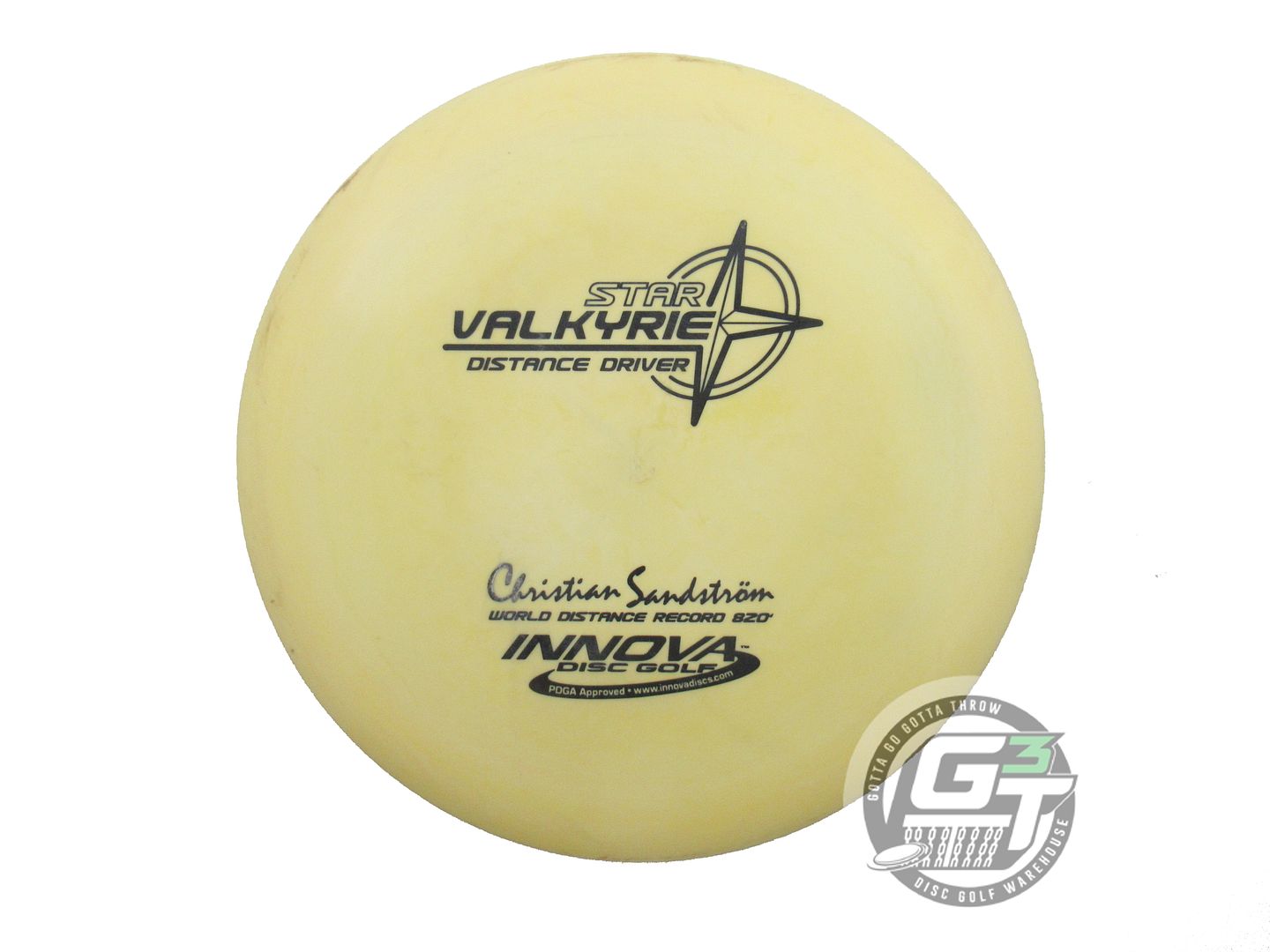 USED Innova [SANDSTROM] Star Valkyrie 166g Yellow OOP Distance Driver Golf Disc