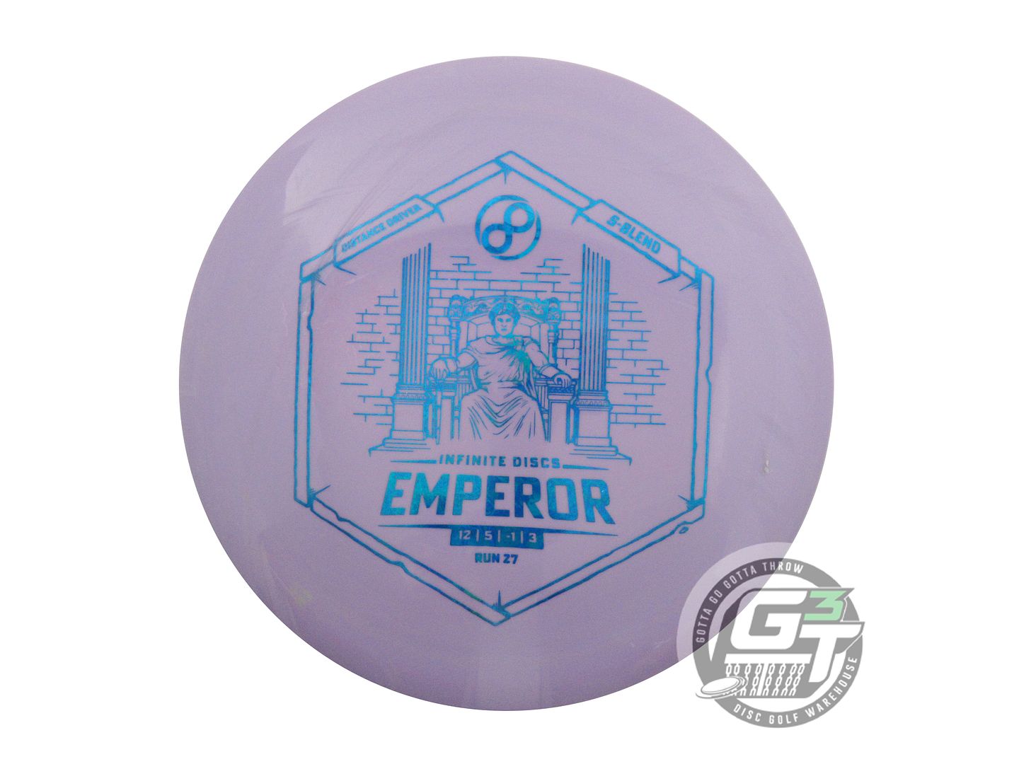 USED Infinite S-Blend Emperor 170g Lilac Blue Foil Distance Driver Golf Disc