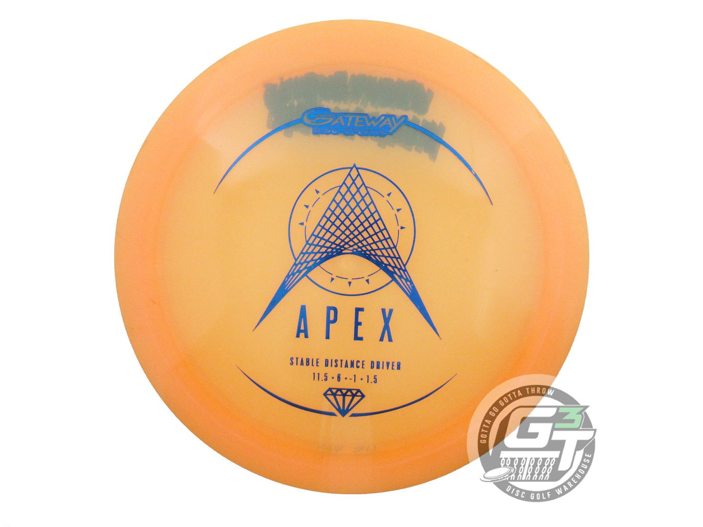 USED Gateway Diamond Apex 176g Orange Blue Foil Distance Driver Golf Disc