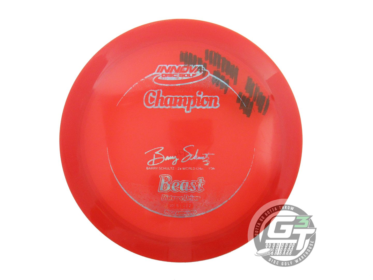 USED Innova Champion Beast 176g Red Teal Shatter Foil Distance Driver Golf Disc