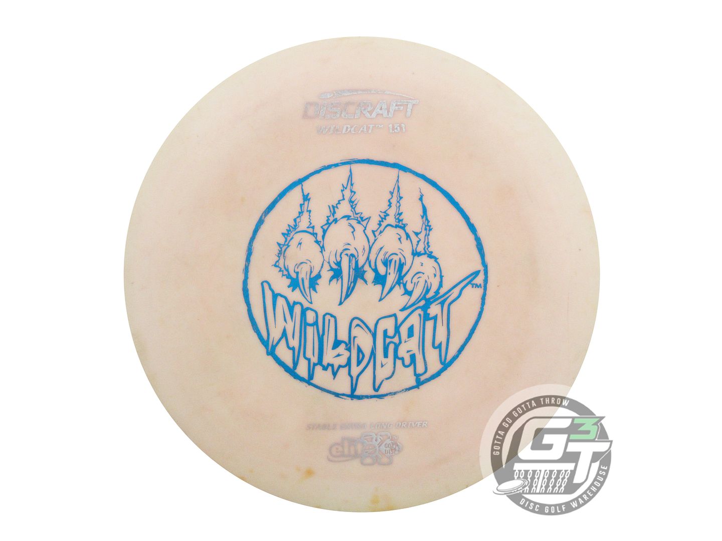 USED Discraft Elite X Wildcat 163g Peach Blue Foil Distance Driver Golf Disc