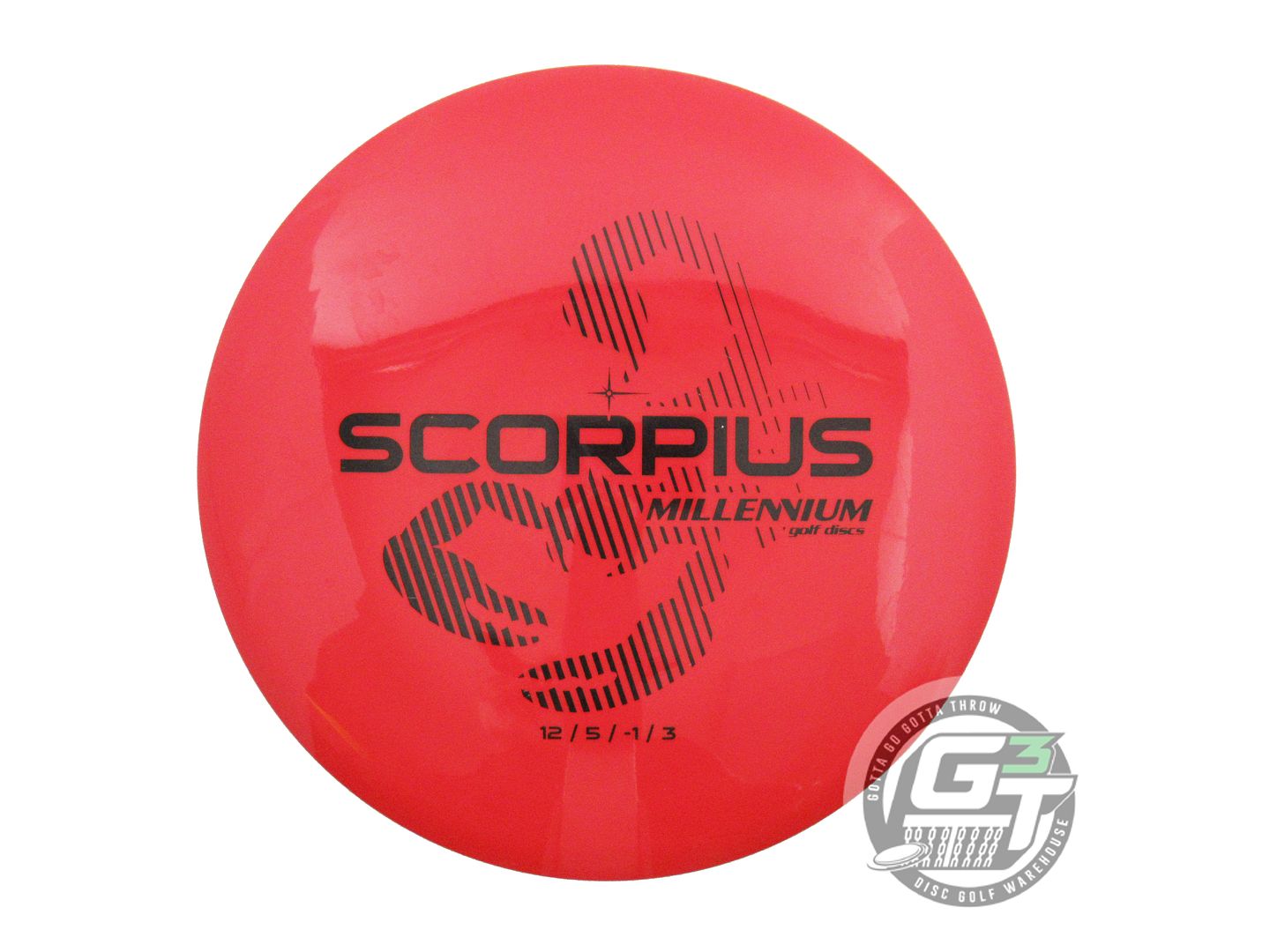 USED Millennium Sirius Scorpius 175g Red Black Stamp Distance Driver Golf Disc