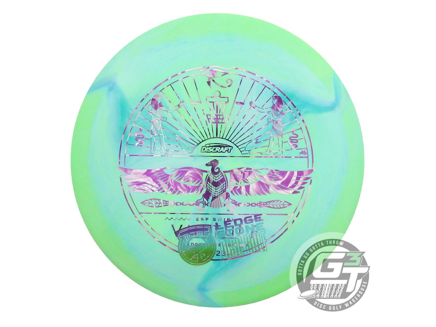 USED Discraft X-OUT [LEDGESTONE] ESP Vulture 175g Green-Teal Driver Disc