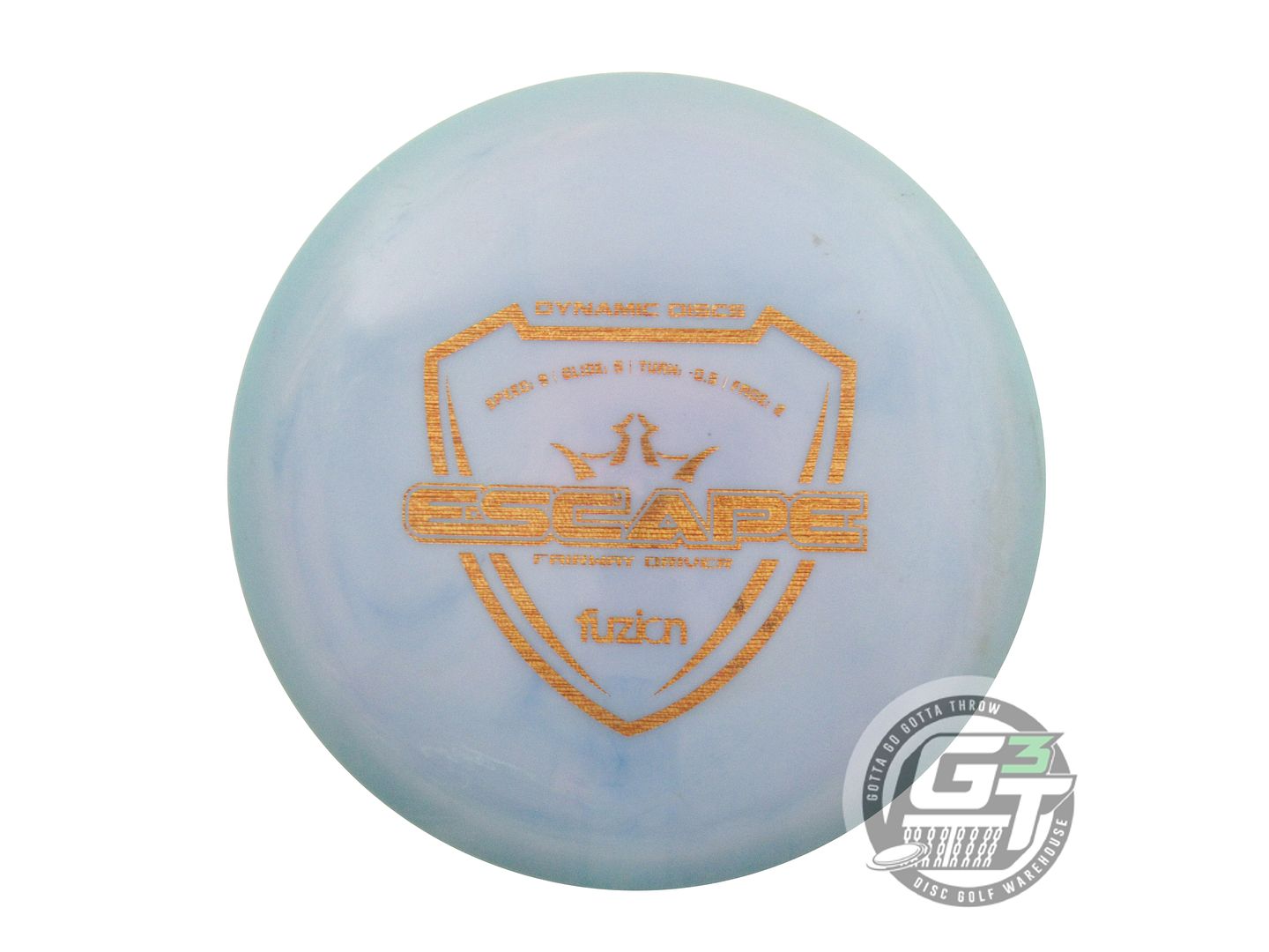USED Dynamic Discs Fuzion Escape 173g Lilac Gold Patina Foil Fairway Driver Disc