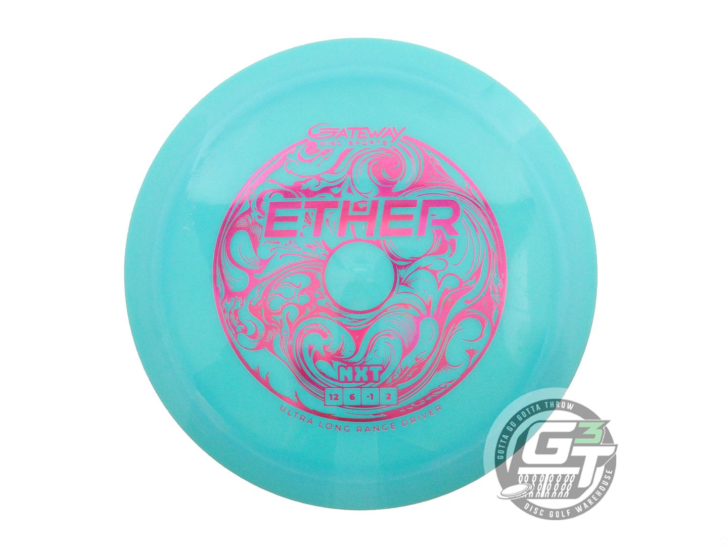 USED Gateway NXT Ether 174g Teal Magenta Holo Foil Distance Driver Golf Disc