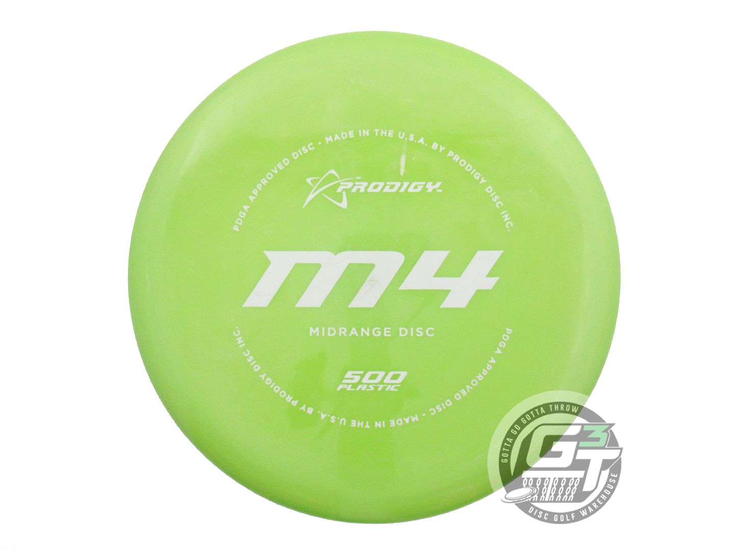 USED Prodigy Discs 500 M4 180g Lime White Stamp Midrange Golf Disc