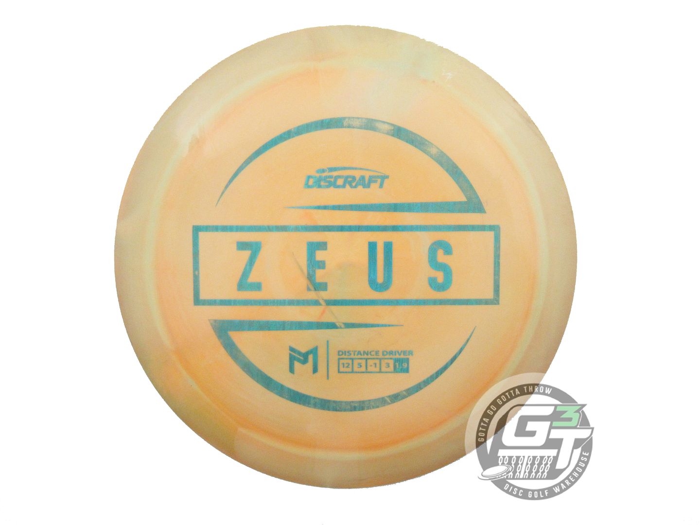 USED Discraft [McBETH] ESP Zeus 173g Marigold-Tan Teal Foil Driver Golf Disc
