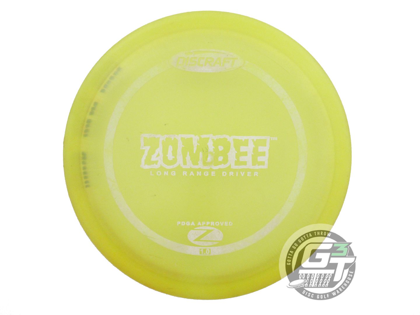 USED Discraft Z Zombee 175g Yellow White Stamp PFN Fairway Driver Golf Disc