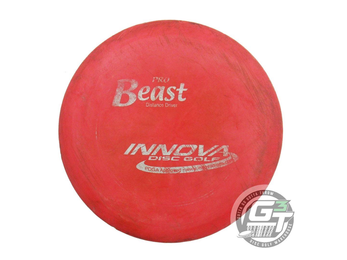 USED Innova Pro Beast 173g Red Silver Stamp Distance Driver Golf Disc