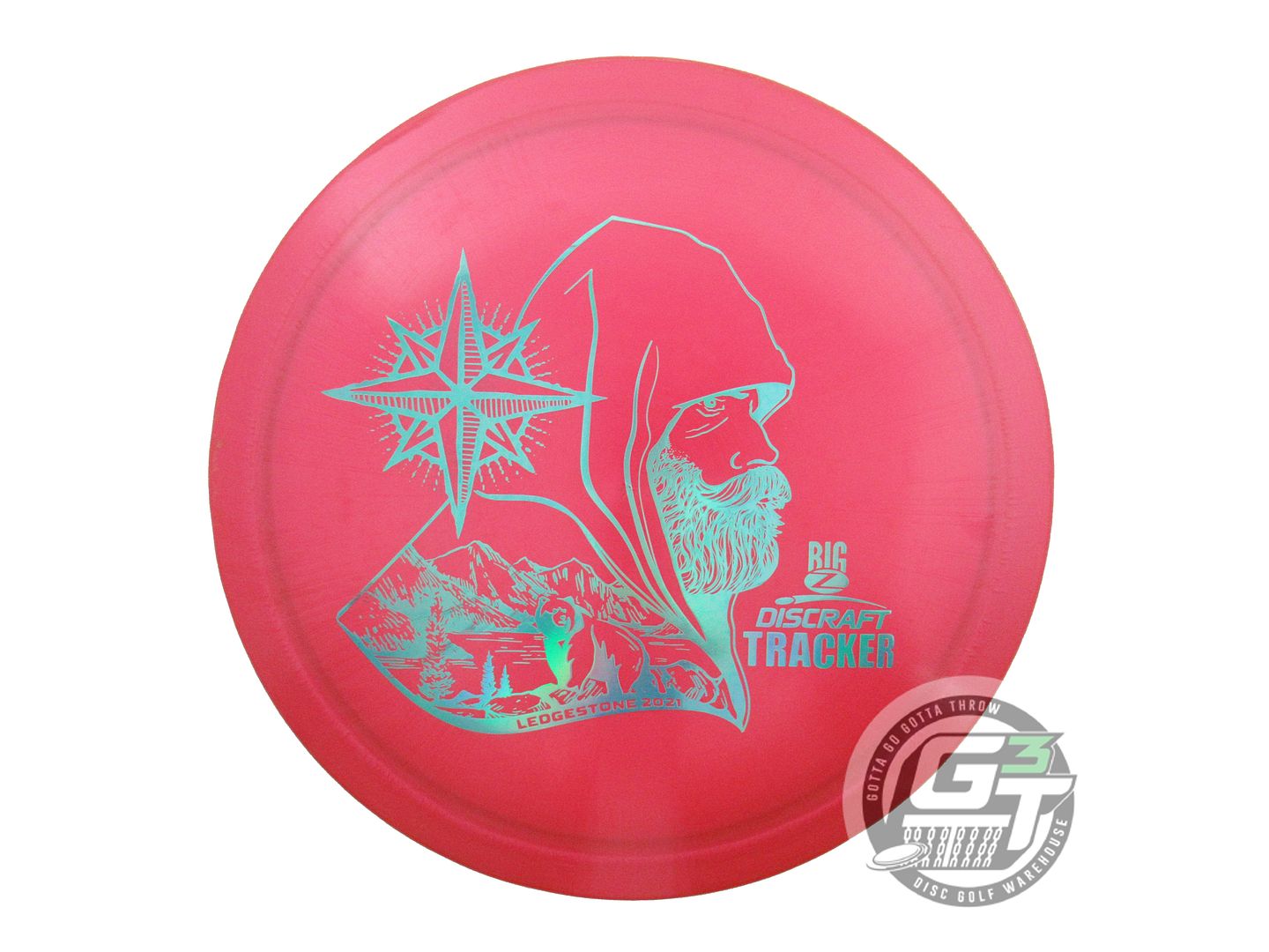USED Discraft Big Z Tracker 175g Red Teal Holo Foil Fairway Driver Golf Disc
