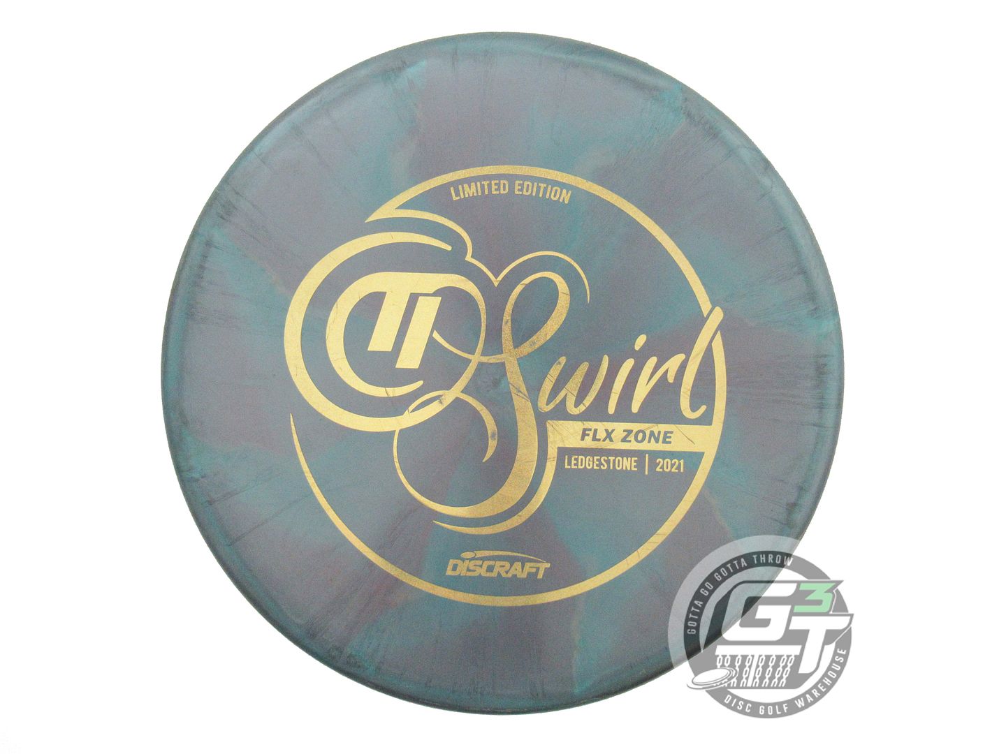 USED Discraft [LEDGESTONE] Titanium FLX Zone 173g Green-Purple Putter Golf Disc