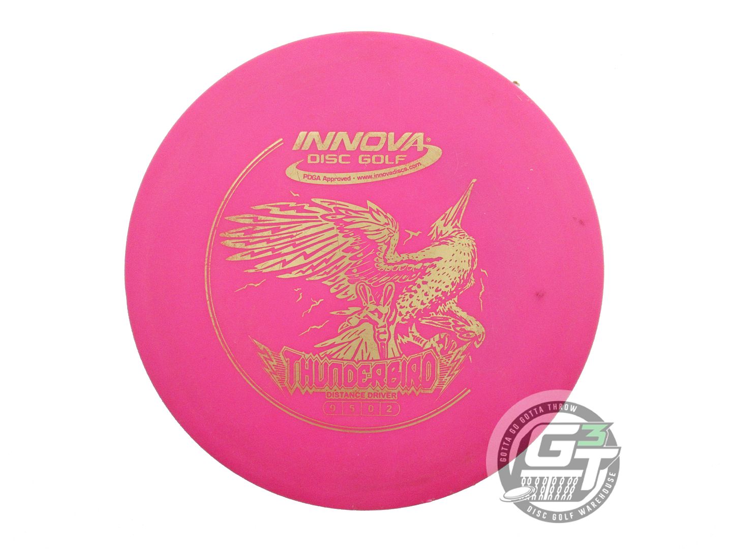 USED Innova DX Thunderbird 175g Hot Pink Gold Foil Distance Driver Golf Disc