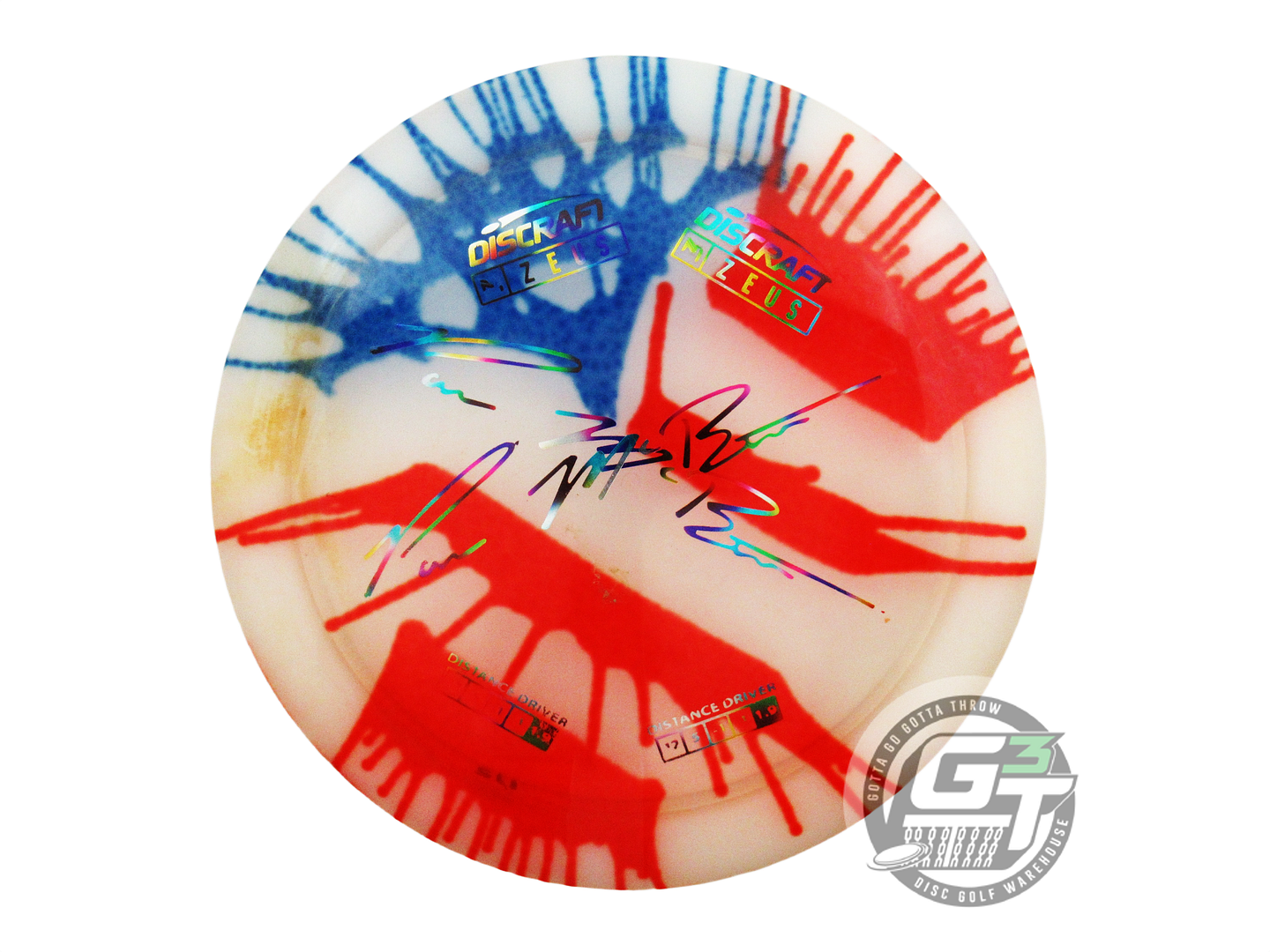 USED Discraft X-OUT [McBETH] FlyDye Z Zeus 175g Flag Driver Golf Disc