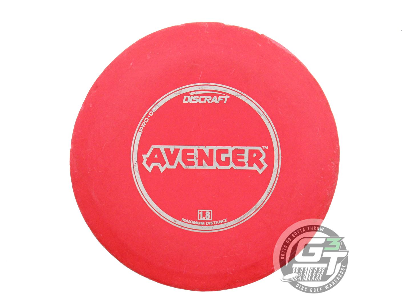 USED Discraft Pro D Avenger 173g Red Silver Stamp Distance Driver Golf Disc