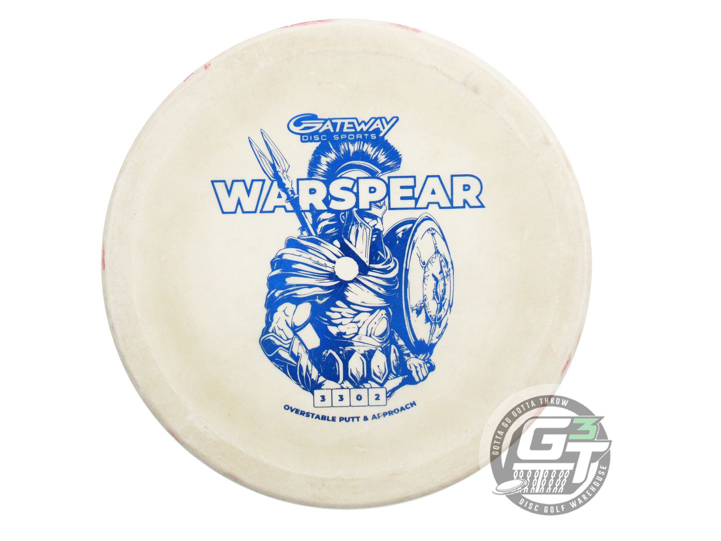 USED Gateway SureGrip Soft War Spear 172g Cream Blue Foil Putter Golf Disc