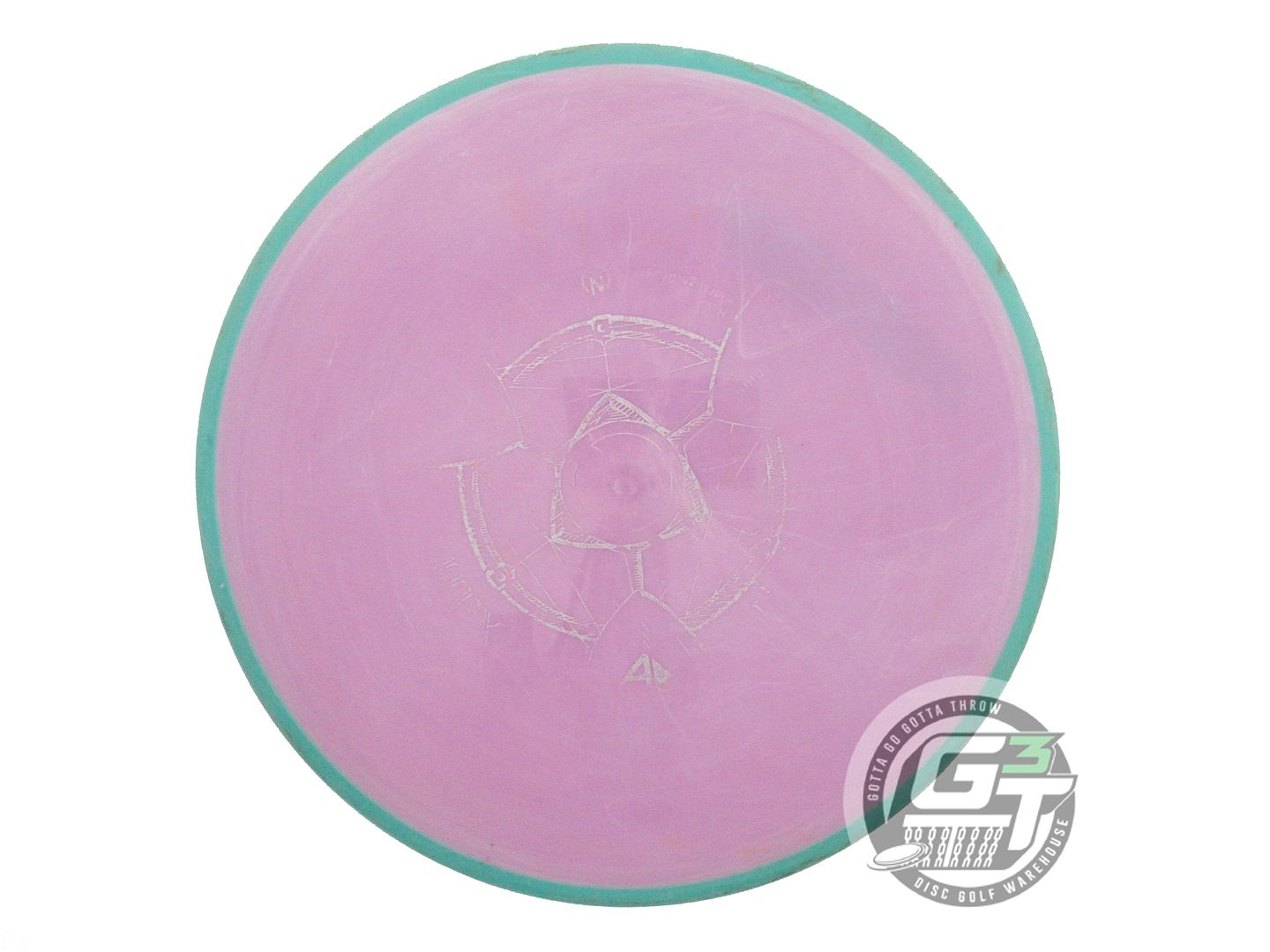 USED Axiom Discs Neutron Hex 178g Lilac Green Rim Midrange Golf Disc