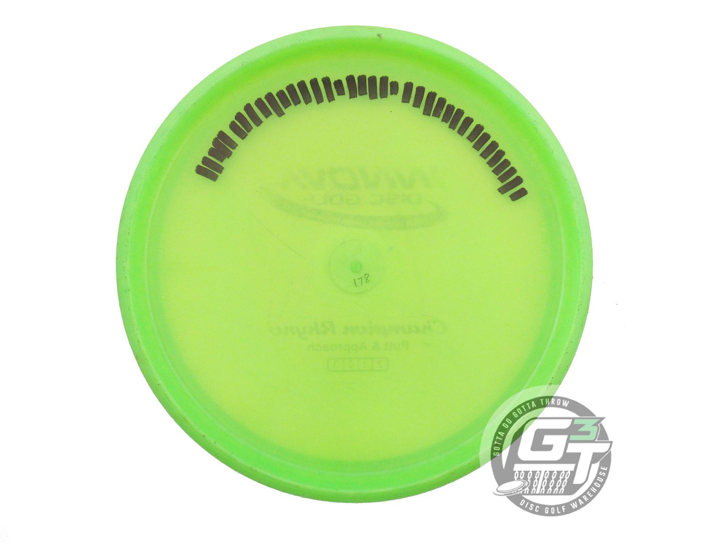 USED Innova Champion Rhyno 178g Lime Gold Foil Putter Golf Disc