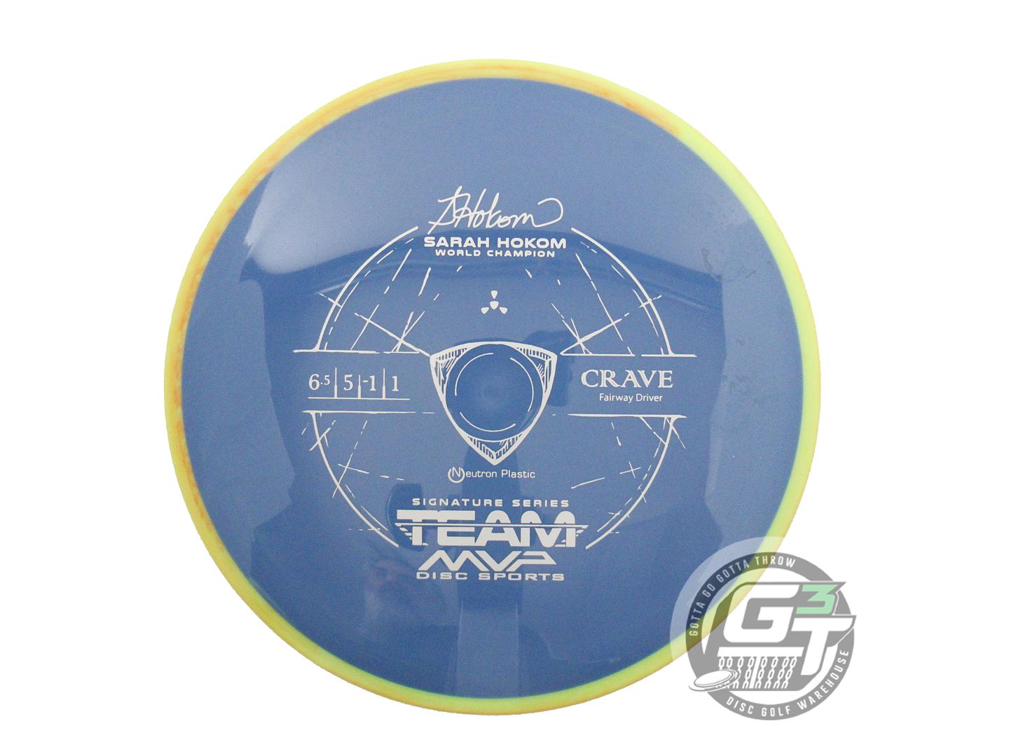 USED Axiom Discs Neutron Crave 160g Blue Yellow Rim Fairway Driver Golf Disc