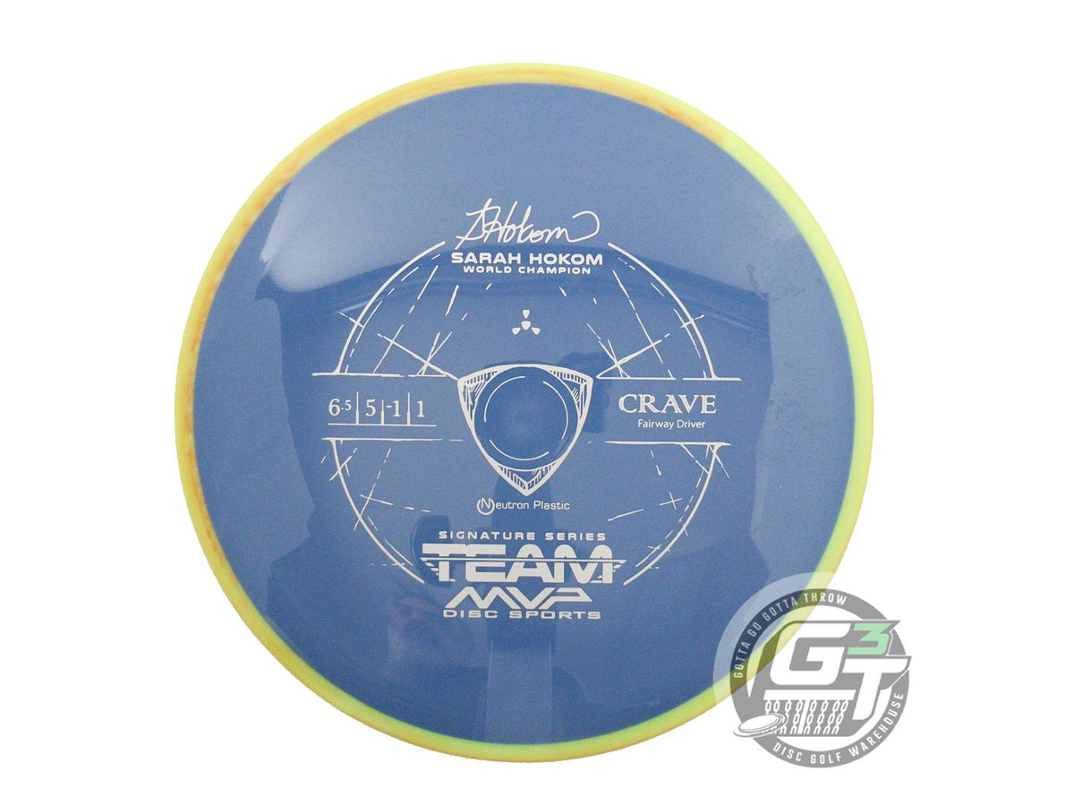 USED Axiom Discs Neutron Crave 160g Blue Yellow Rim Fairway Driver Golf Disc