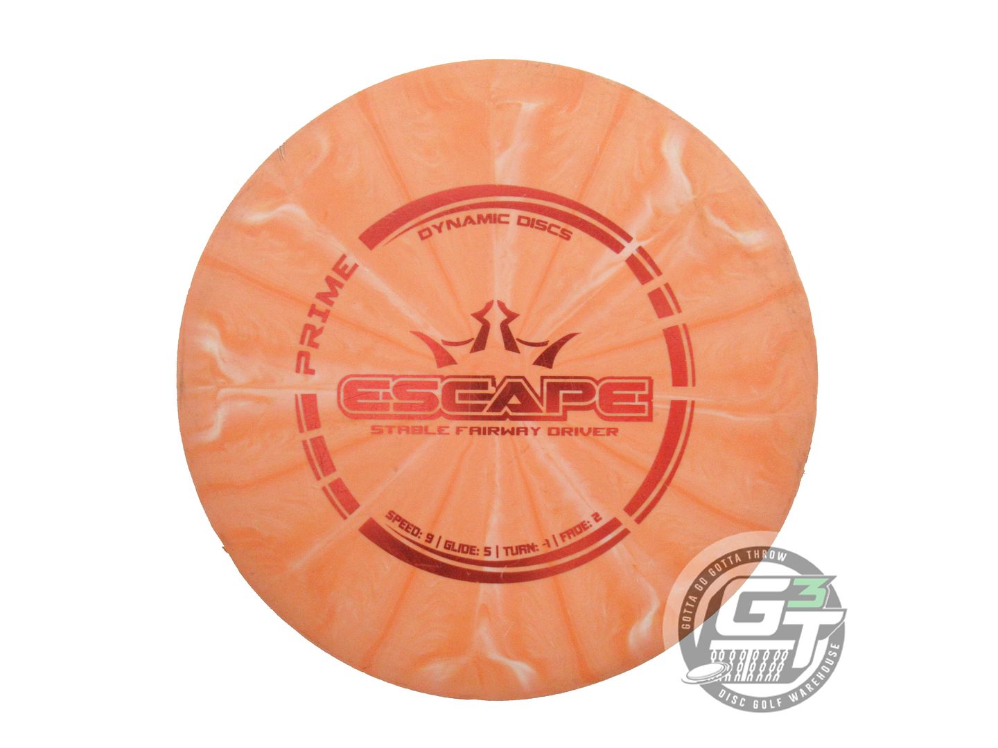 USED Dynamic Discs Prime Burst Escape 175g Orange Red Foil Fairway Driver Disc