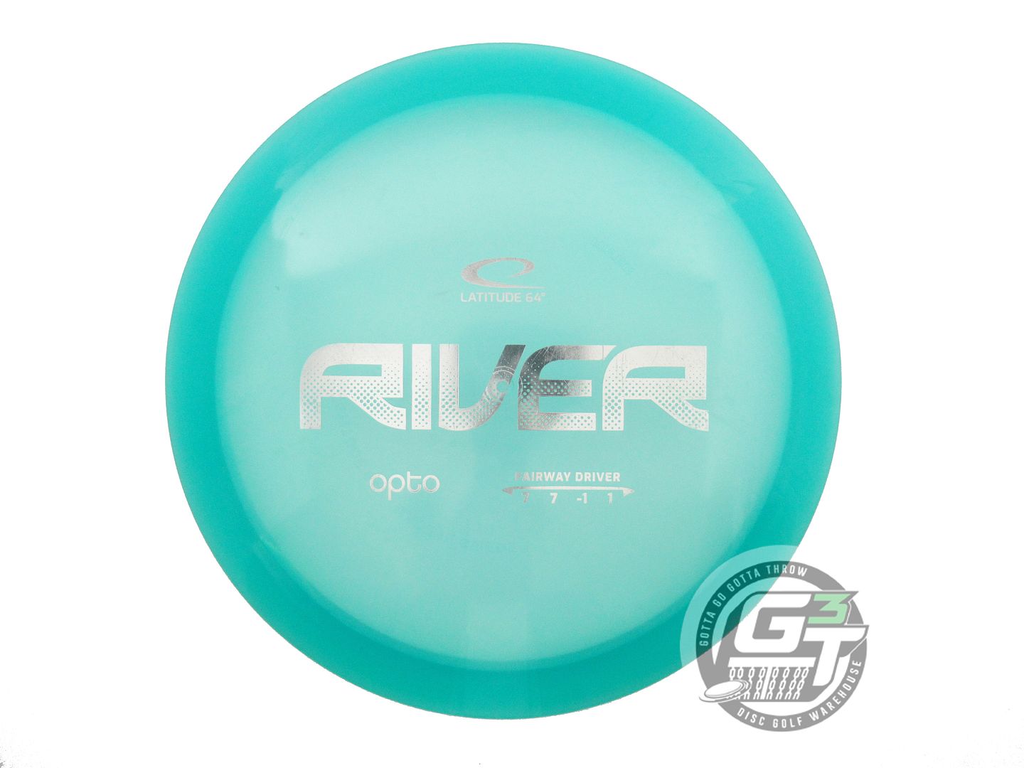USED Latitude 64 Opto River 176g Seafoam Silver Foil Fairway Driver Golf Disc