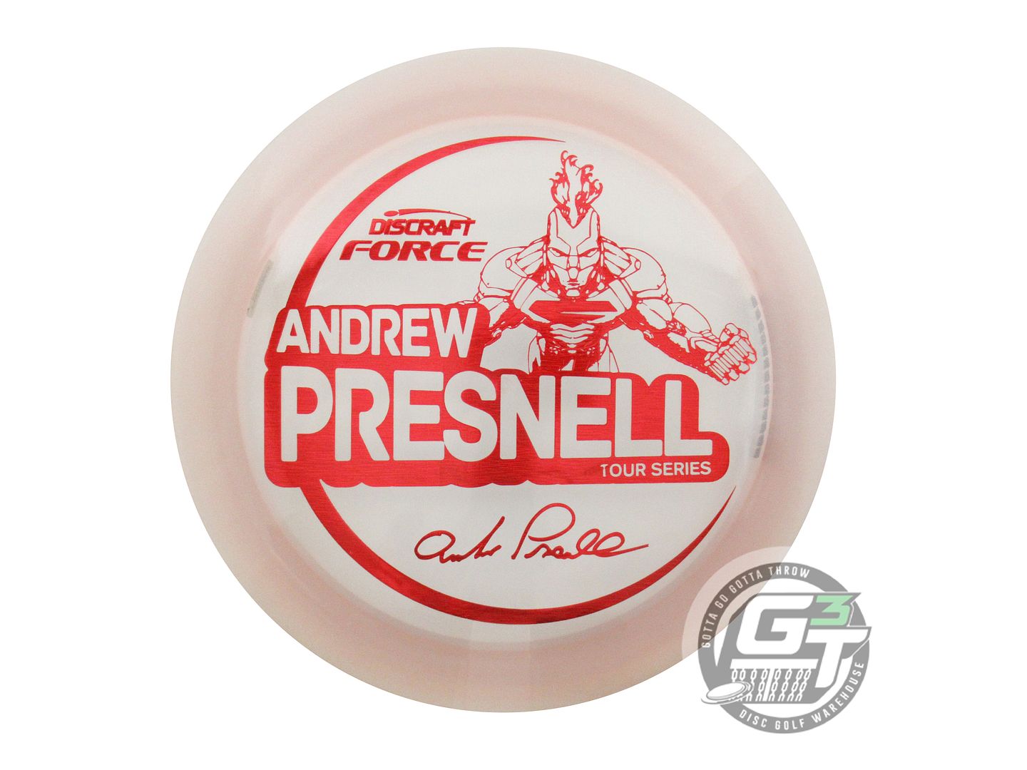 USED Discraft [PRESNELL] Metallic Z Force 177g Lt. Peach Red Holo Driver Disc