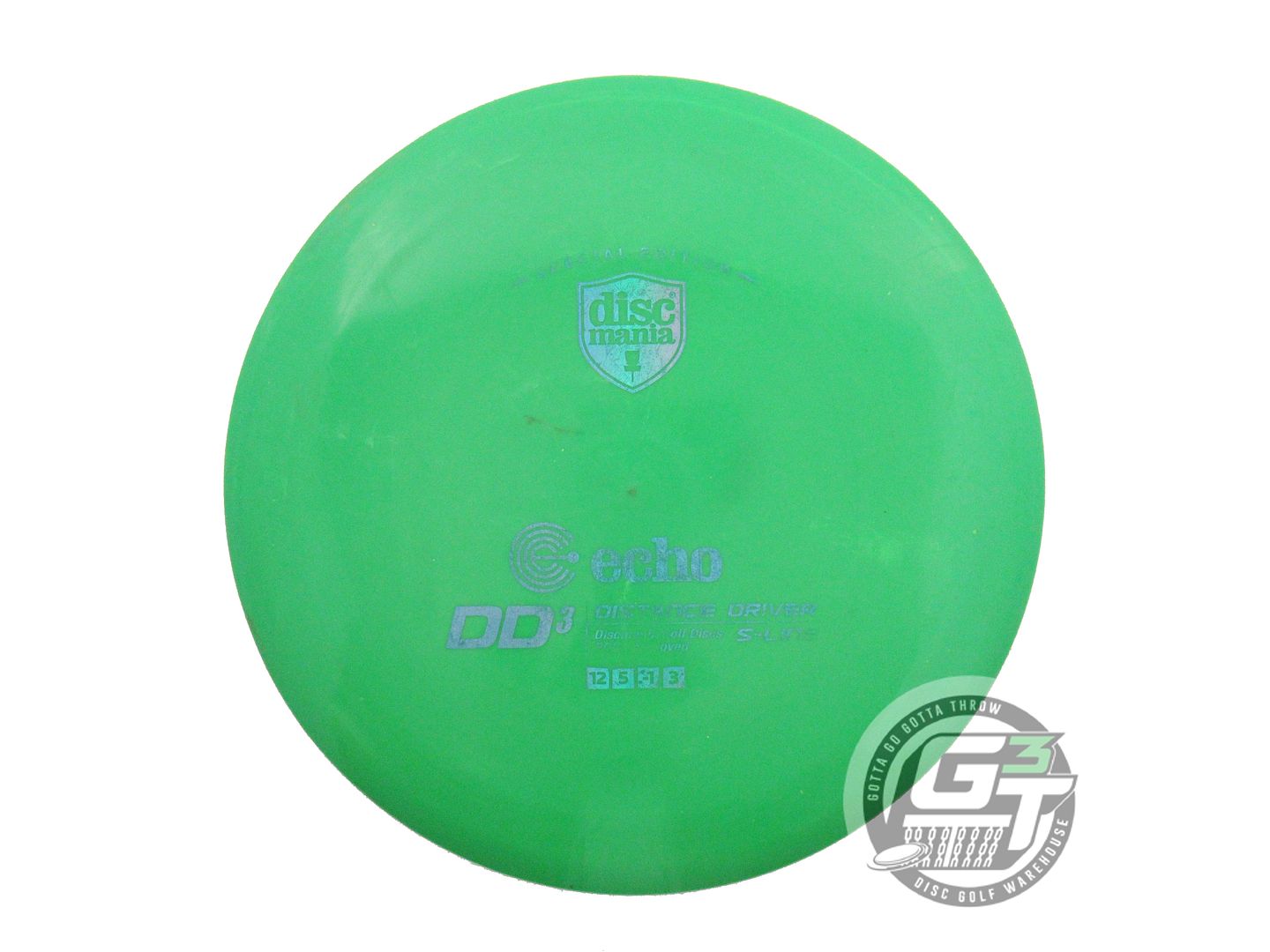 USED DiscMania Echo S-Line DD3 175g Green Blue Holo Foil Distance Driver Disc