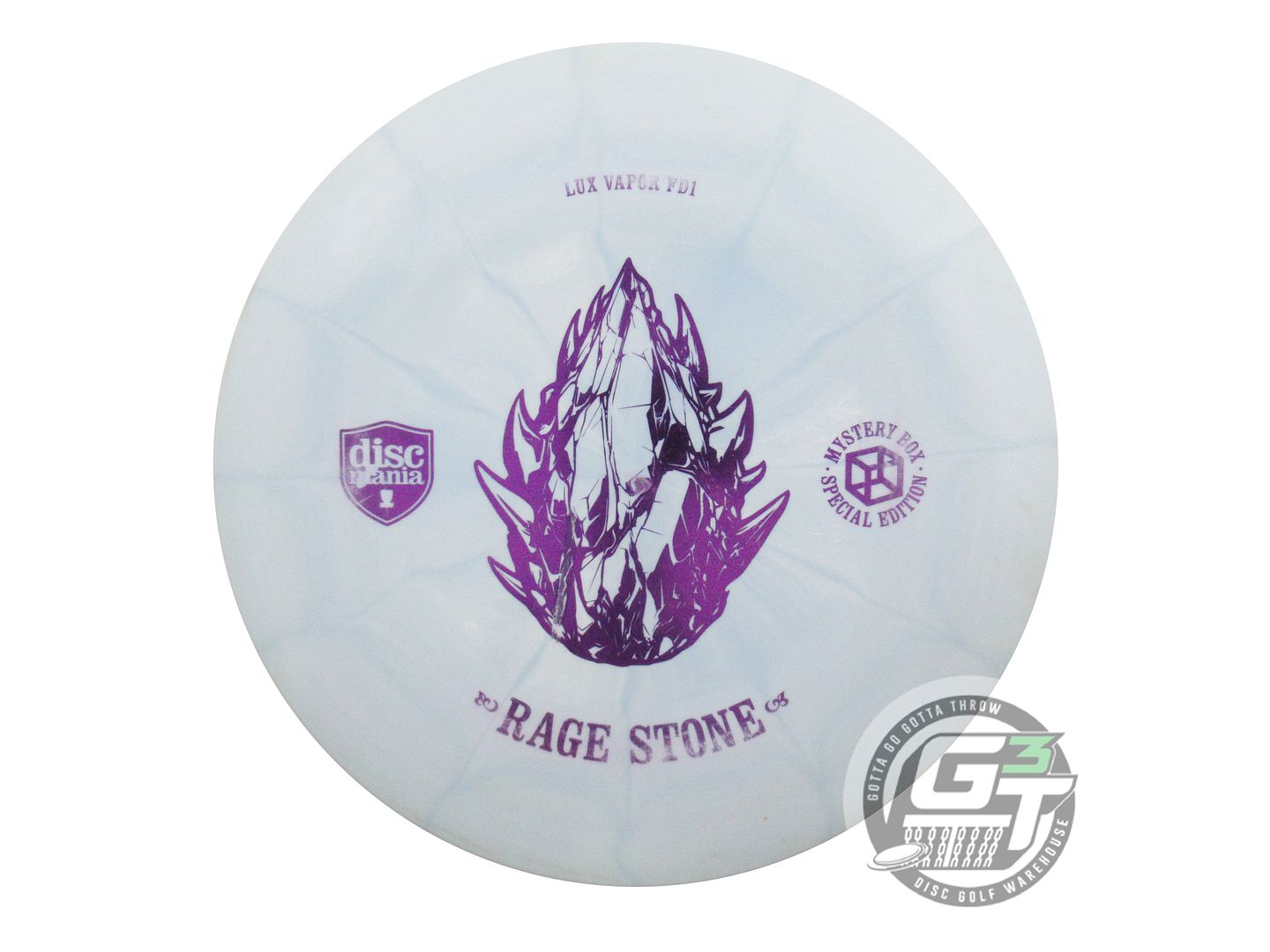 USED DiscMania RAGE STONE Lux Vapor FD1 173g Sky Blue Fairway Driver Golf Disc