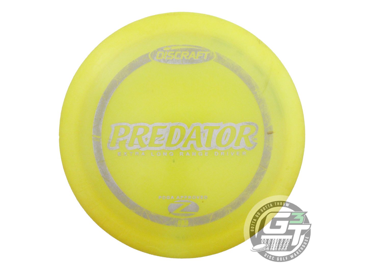 USED Discraft Z Predator 173g Yellow Silver Stamp Fairway Driver Golf Disc