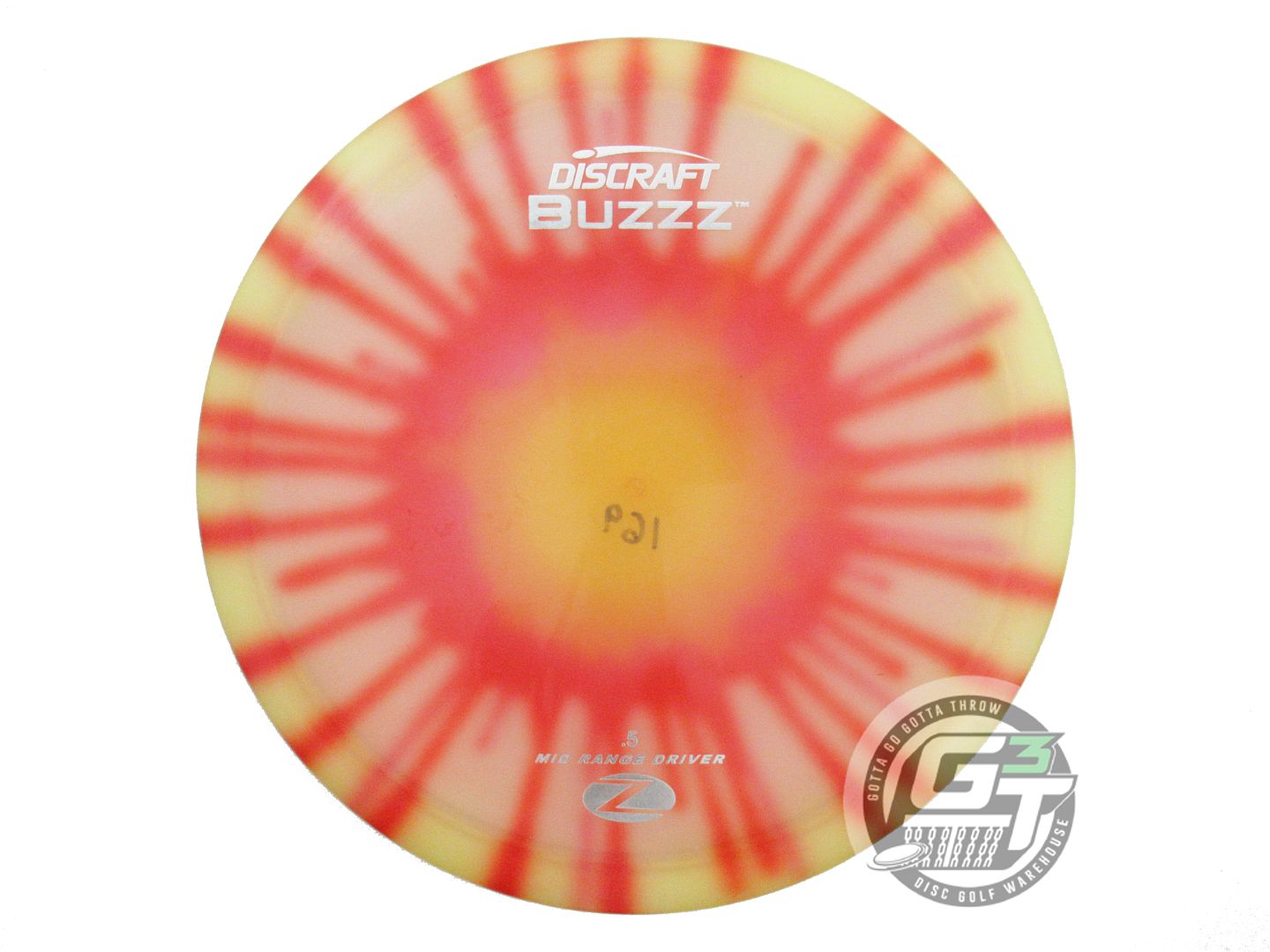 USED Discraft FlyDye Z Buzzz 169g Yellow Burst Midrange Golf Disc