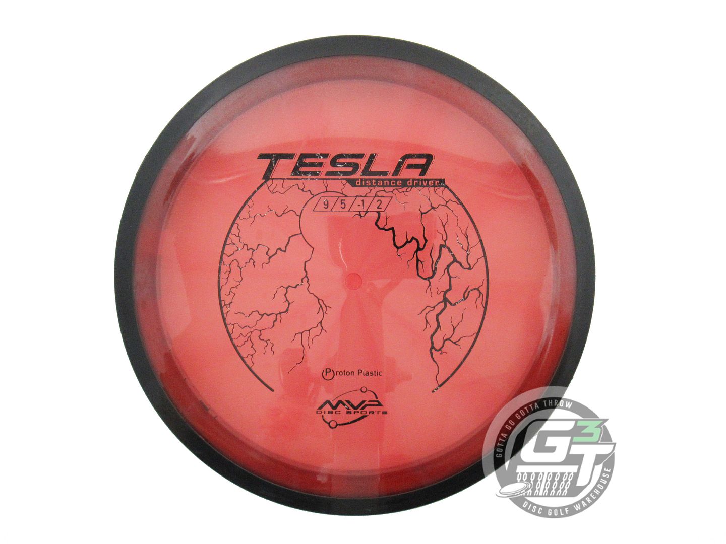 USED MVP Disc Sports Classic Proton Tesla 166g Red Distance Driver Golf Disc