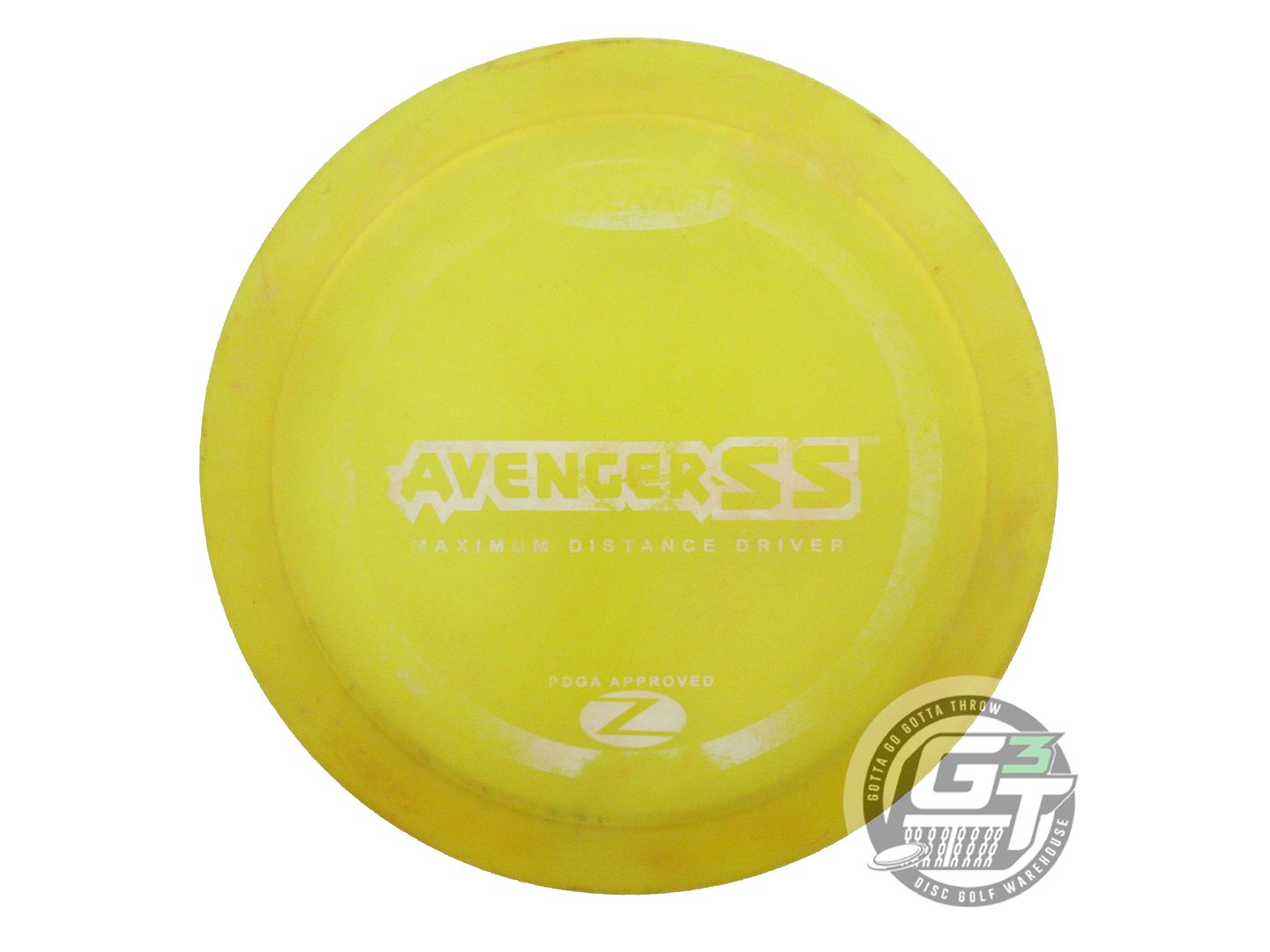 USED Discraft X-OUT Z Avenger SS 167g Yellow PFN Distance Driver Golf Disc