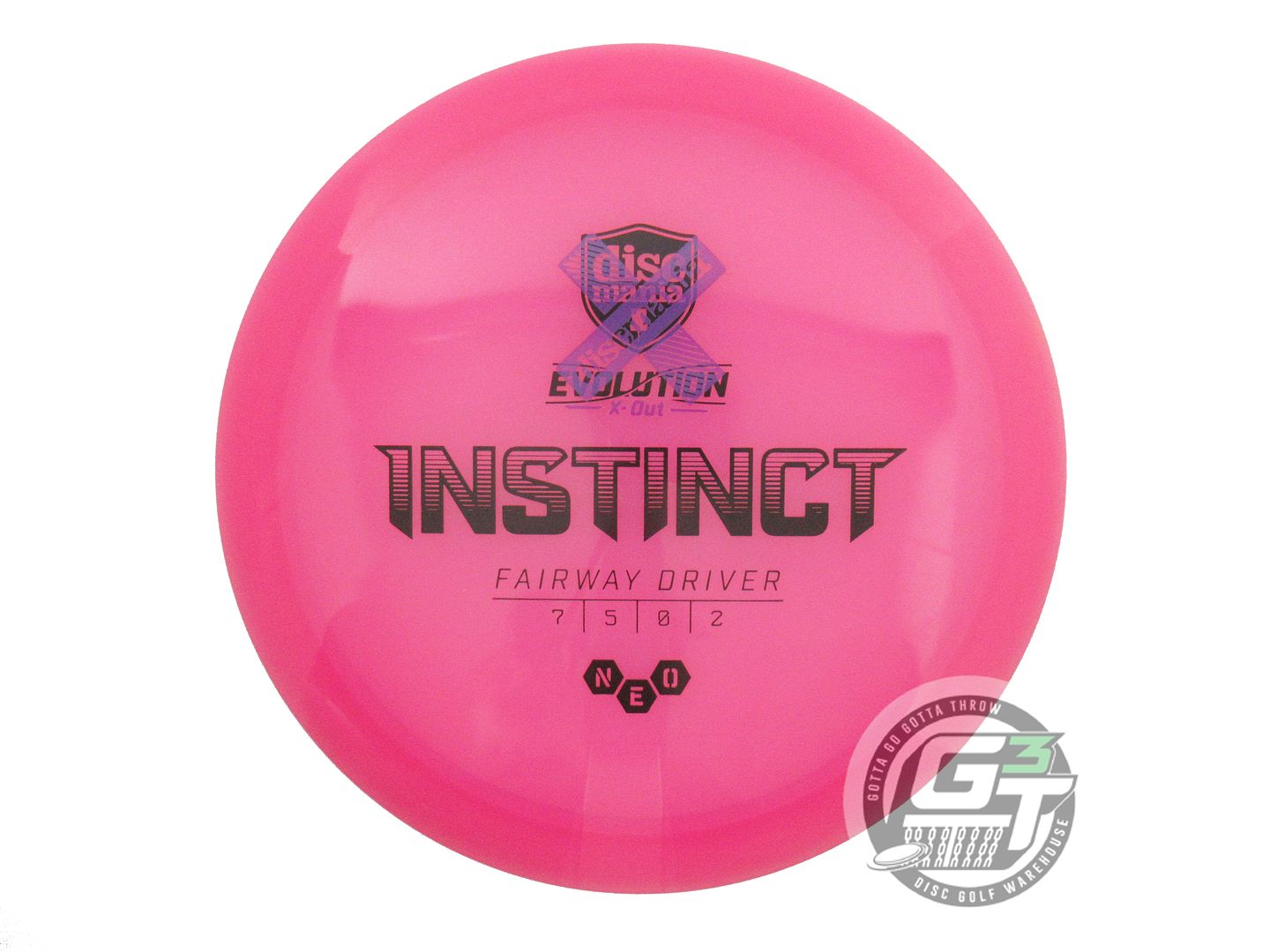 NOS DiscMania X-OUT Neo Instinct 174g Pink Black Stamp Fairway Driver Golf Disc