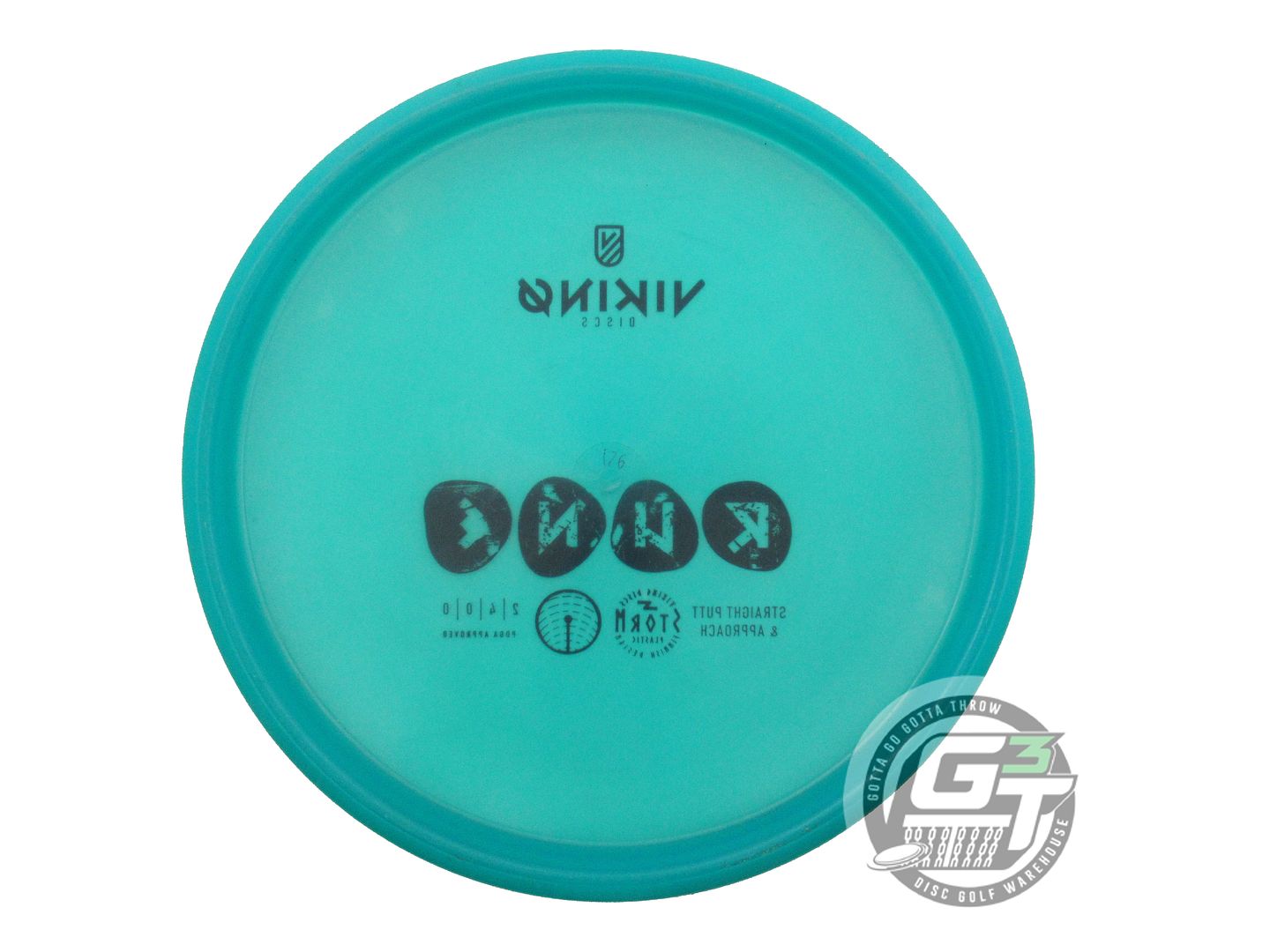 USED Viking Discs Storm Rune 176g Teal Black Stamp Putter Golf Disc