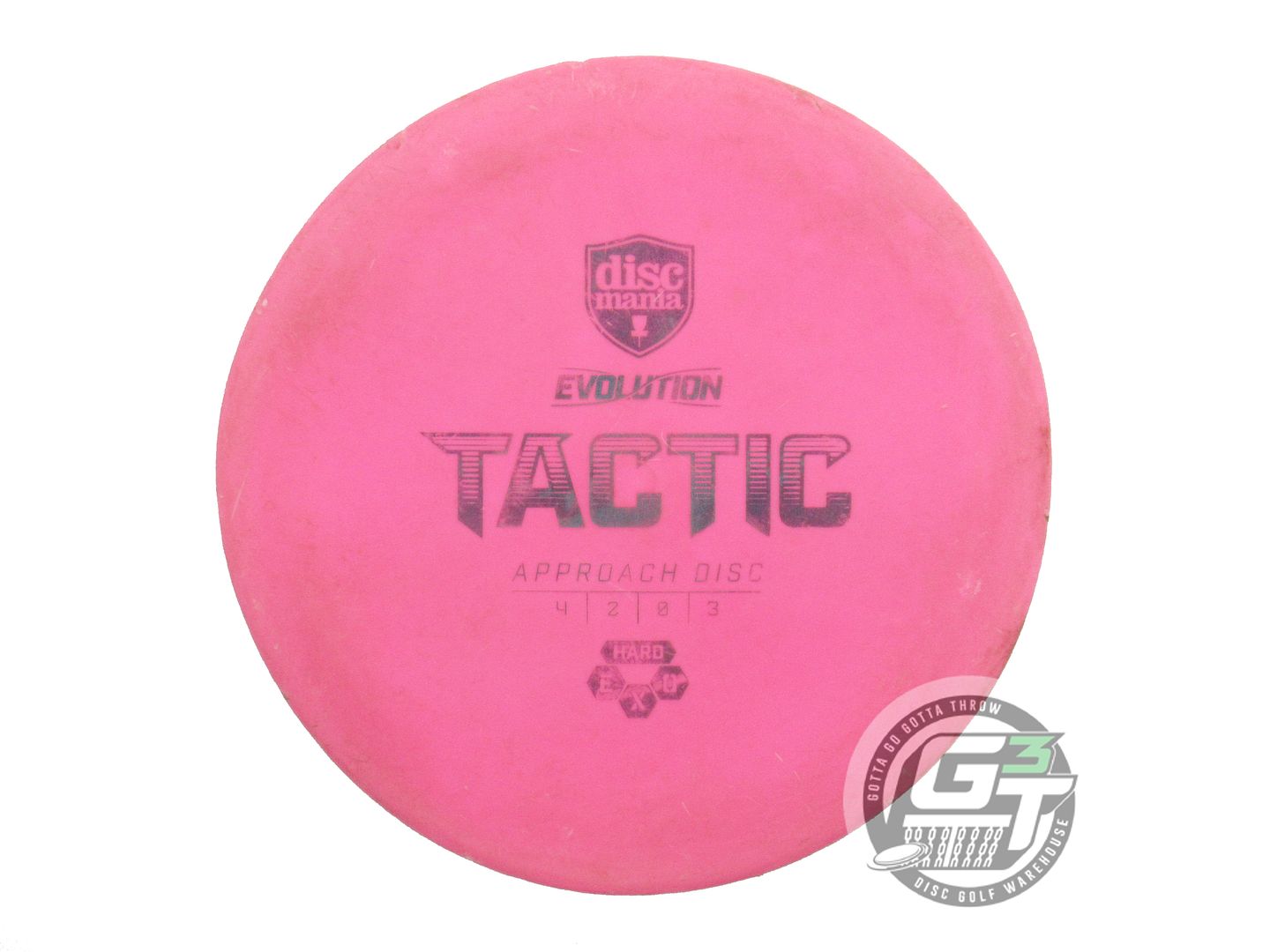 USED DiscMania EXO Hard Tactic 176g Pink Teal Foil Putter Golf Disc